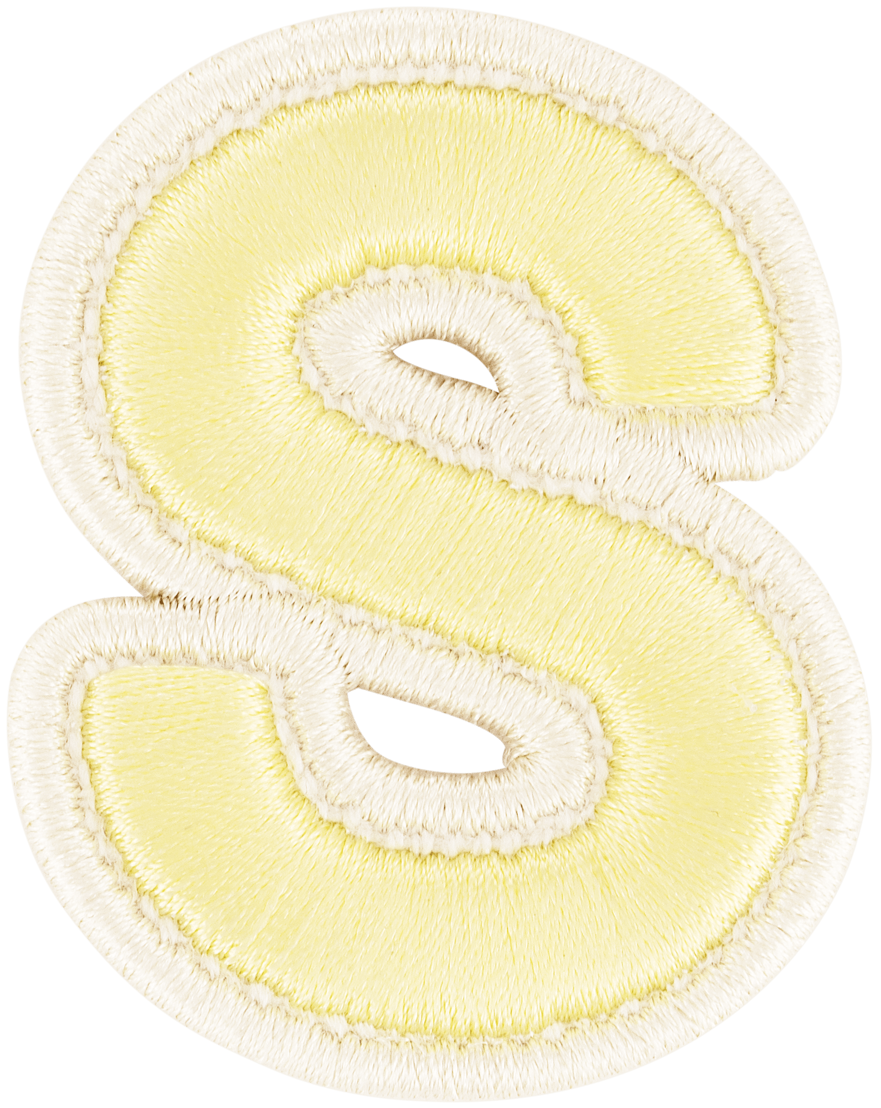 Banana Rolled Embroidery Letter Patch