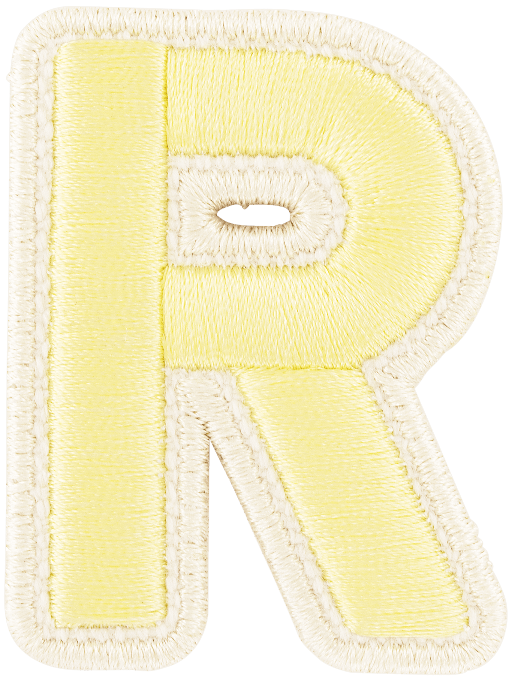 Banana Rolled Embroidery Letter Patch