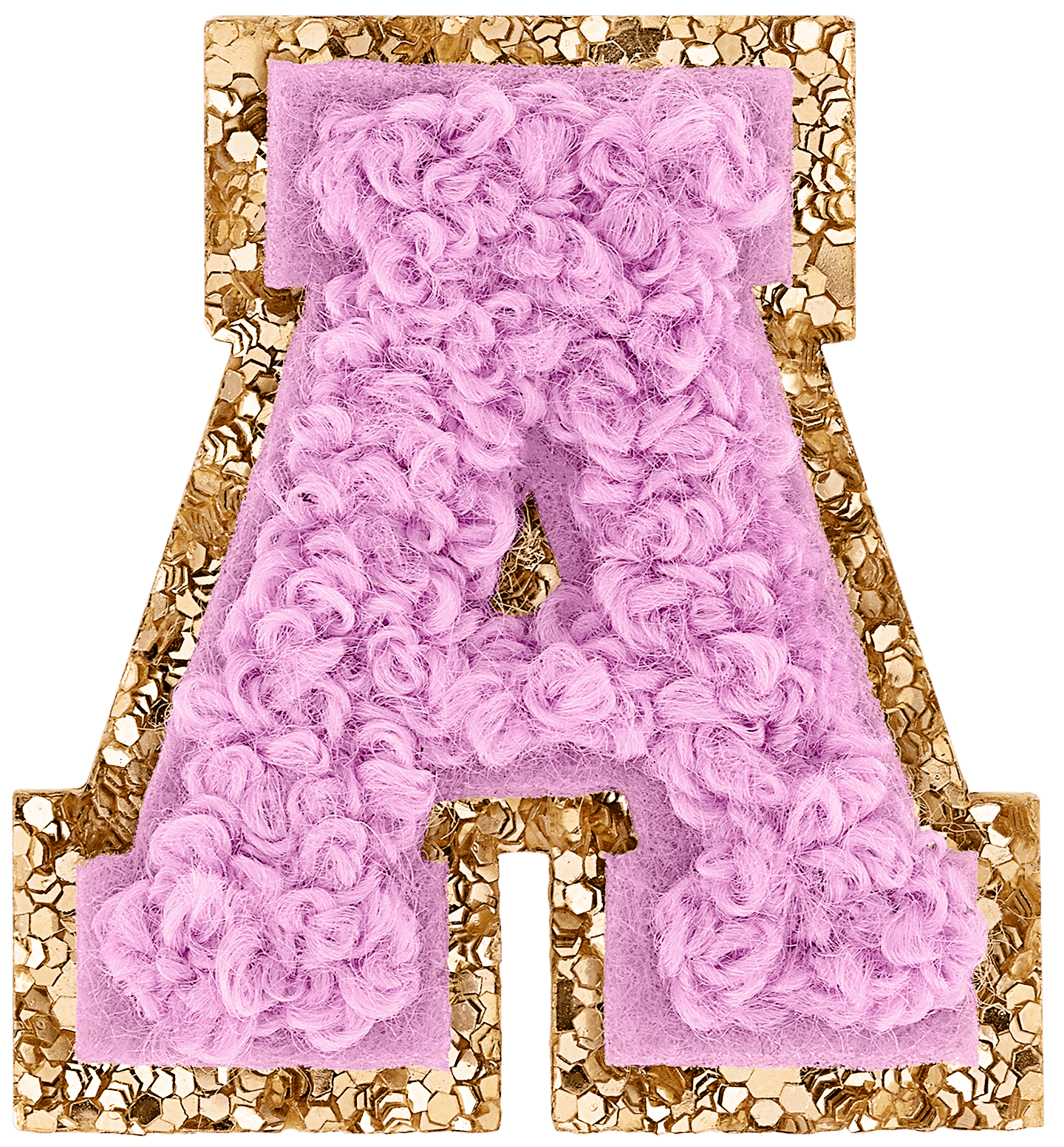 Grape Mini Glitter Varsity Letter Patch