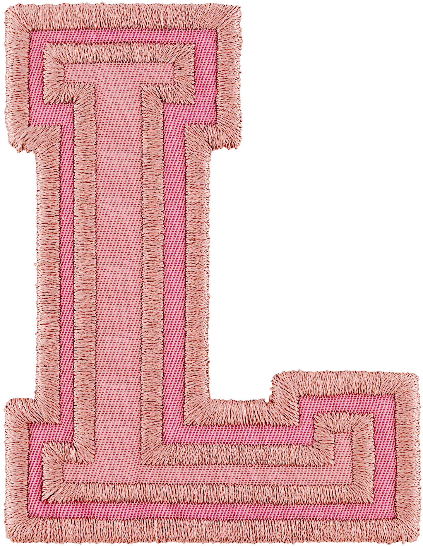 Mauve Varsity Nylon Letter Patch