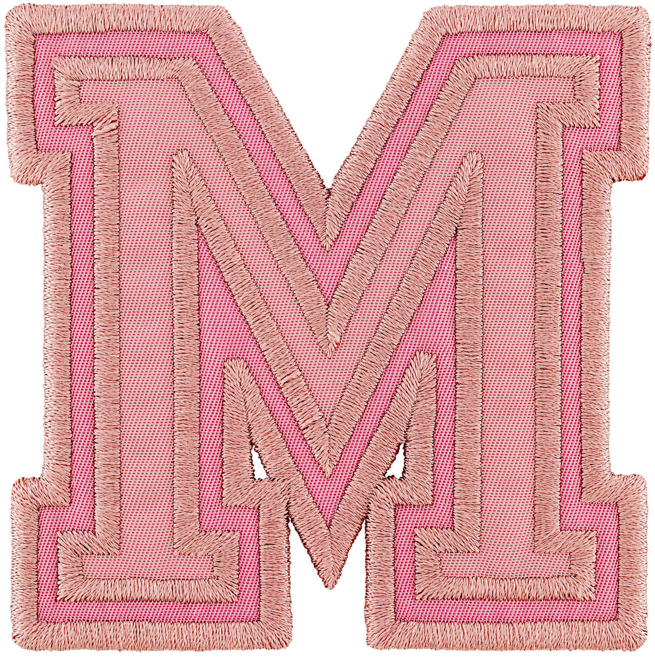 Mauve Varsity Nylon Letter Patch