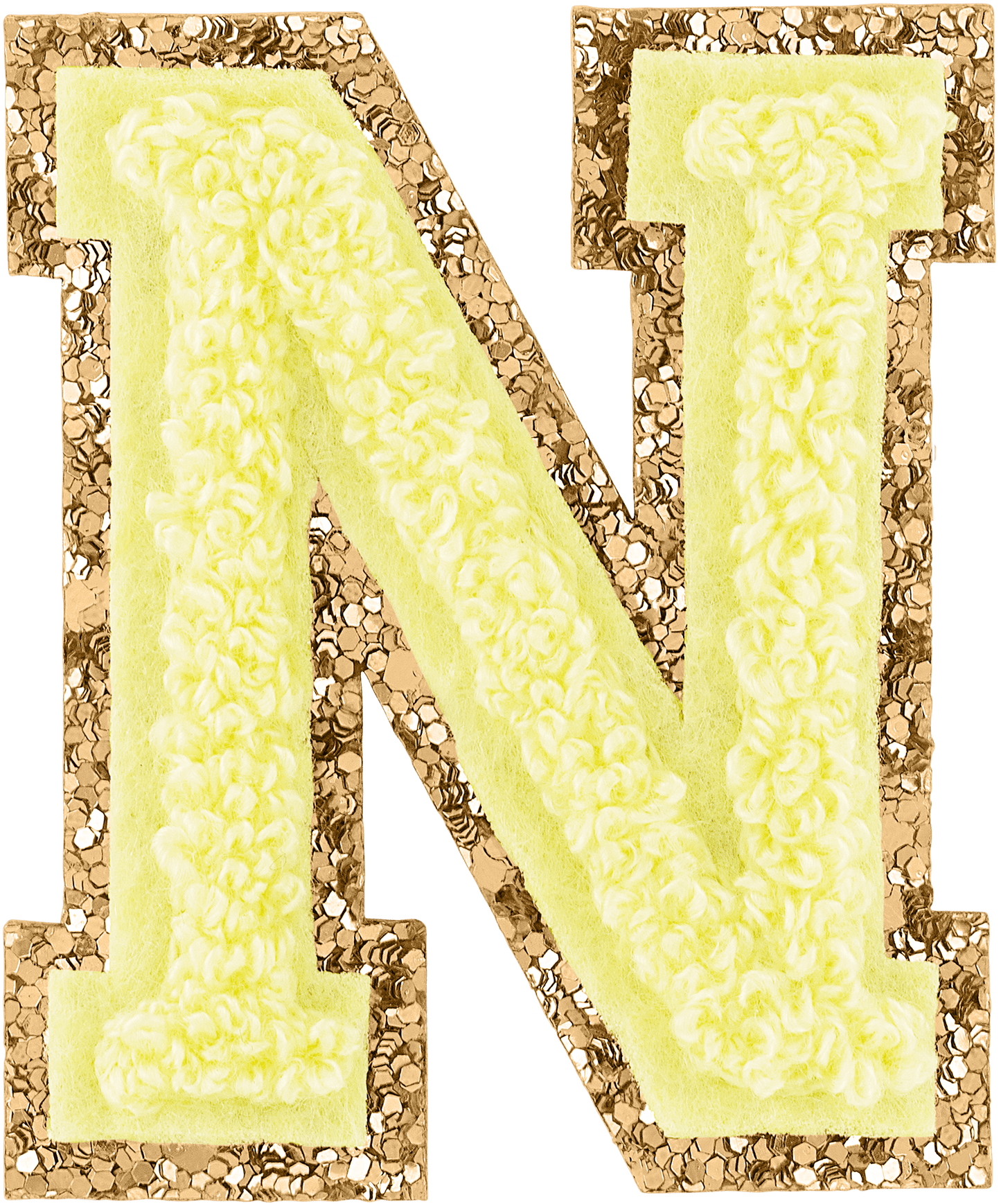 Banana Glitter Varsity Letter Patch
