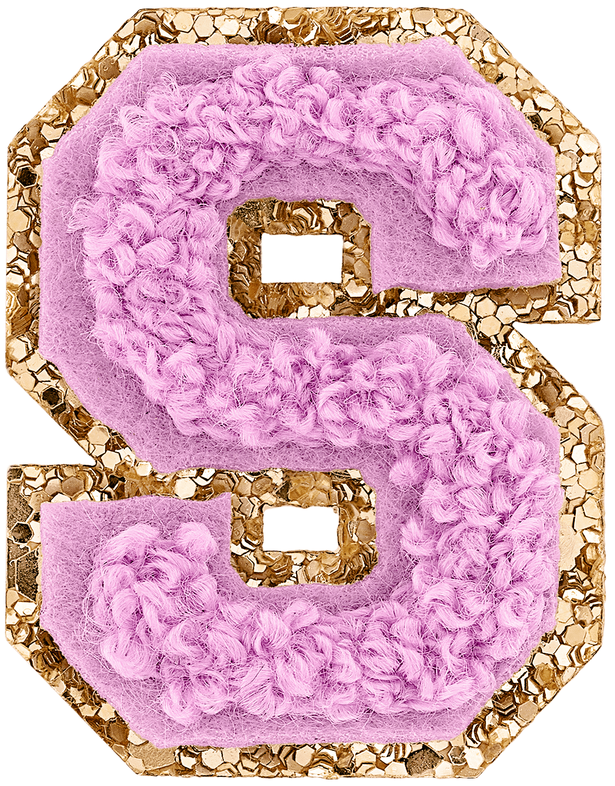 Grape Mini Glitter Varsity Letter Patch