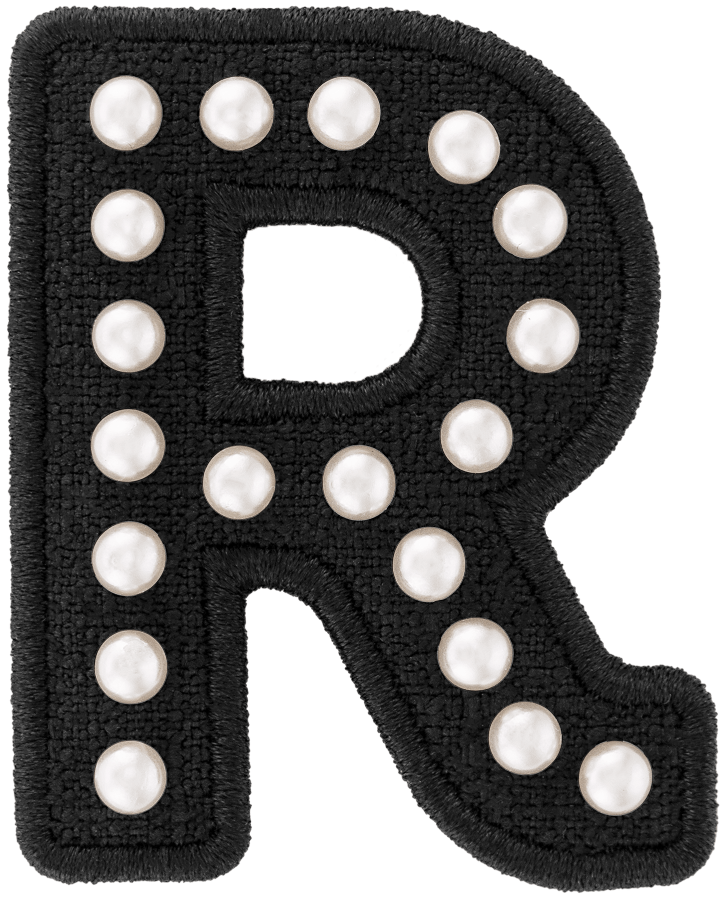 Black Pearl Letter Patch