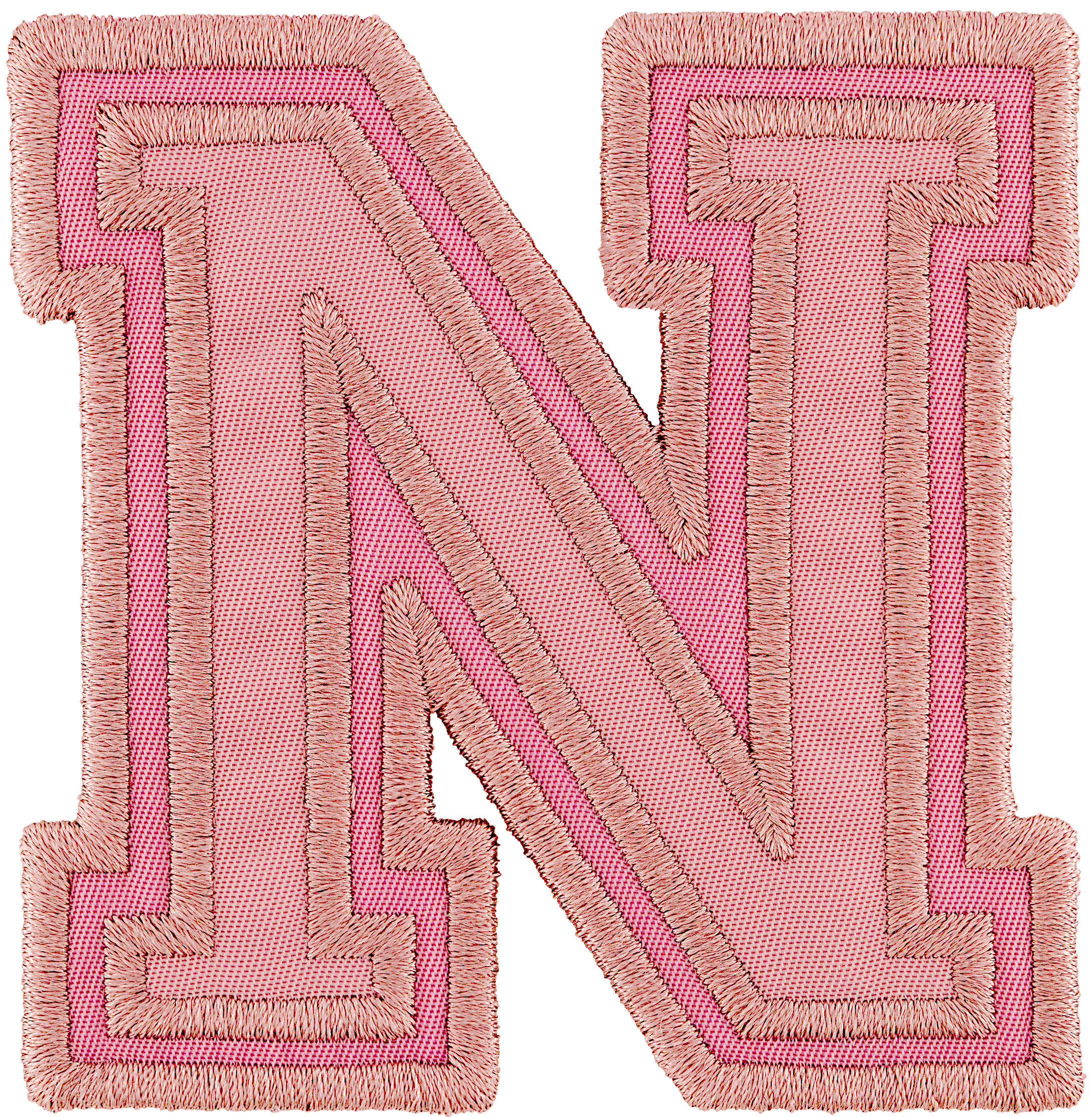 Mauve Varsity Nylon Letter Patch