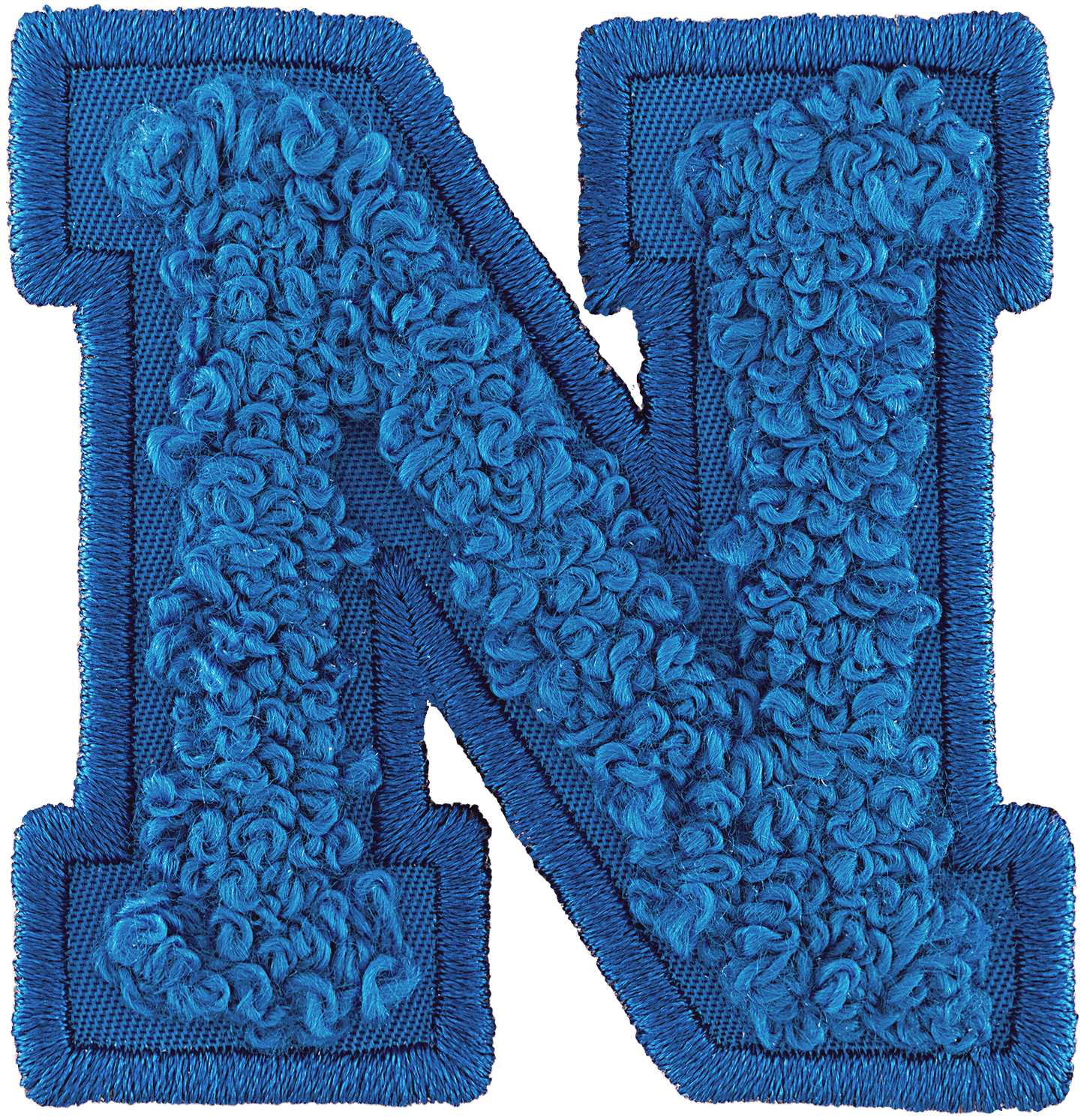 Berry Blue Letter Patch