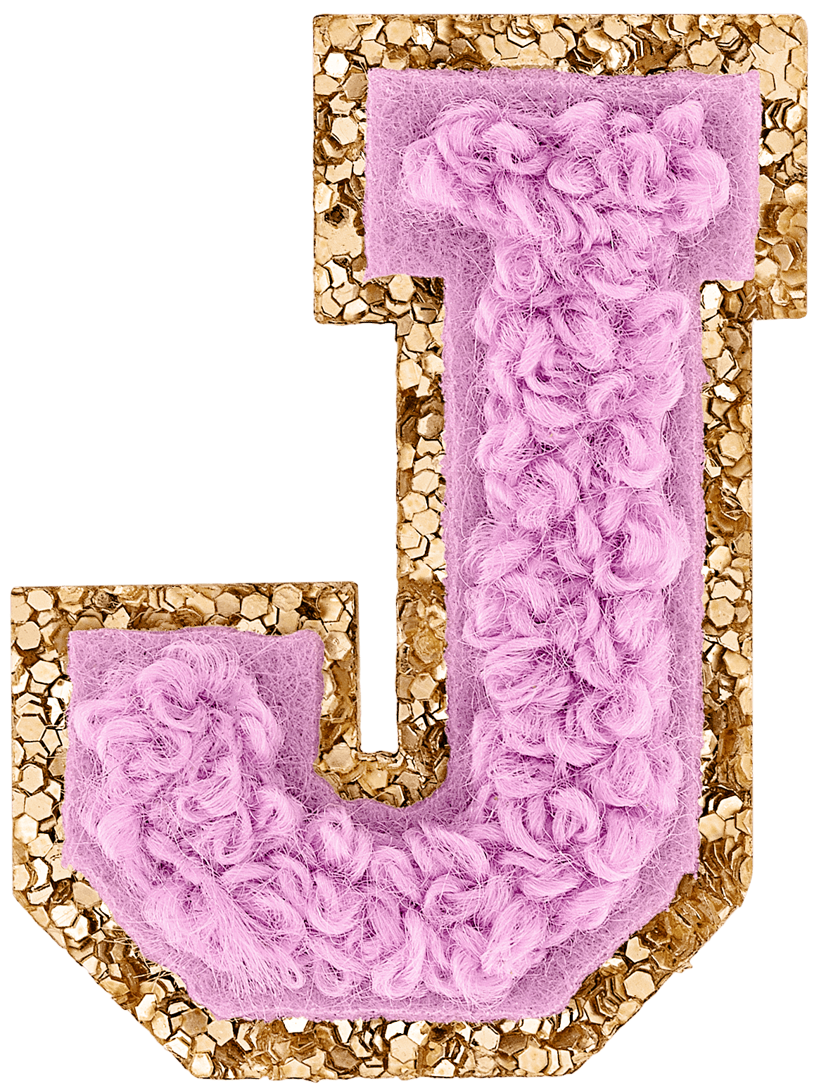 Grape Mini Glitter Varsity Letter Patch
