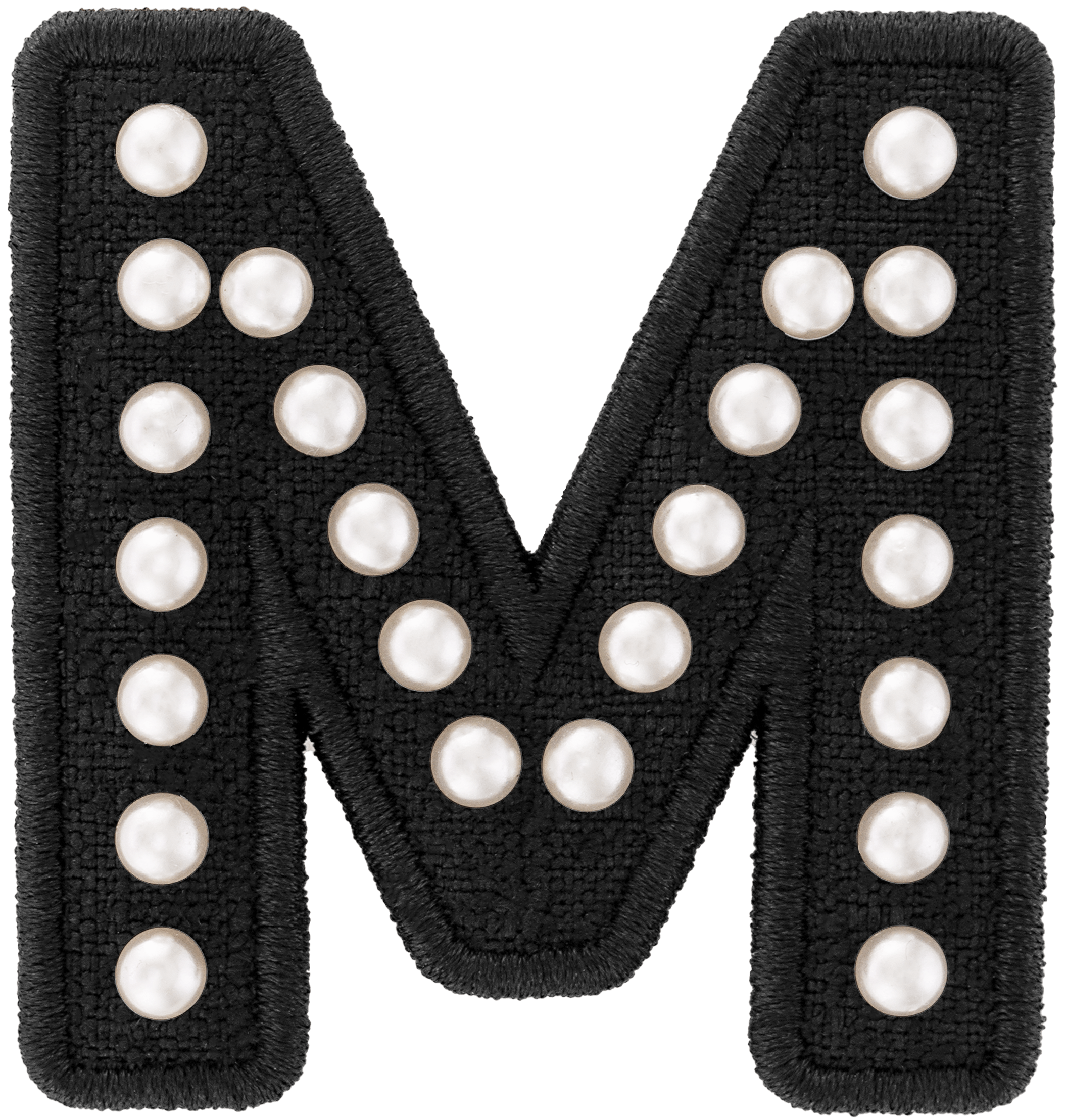Black Pearl Letter Patch