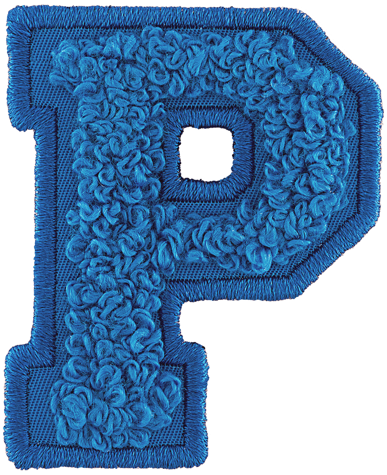Berry Blue Letter Patch