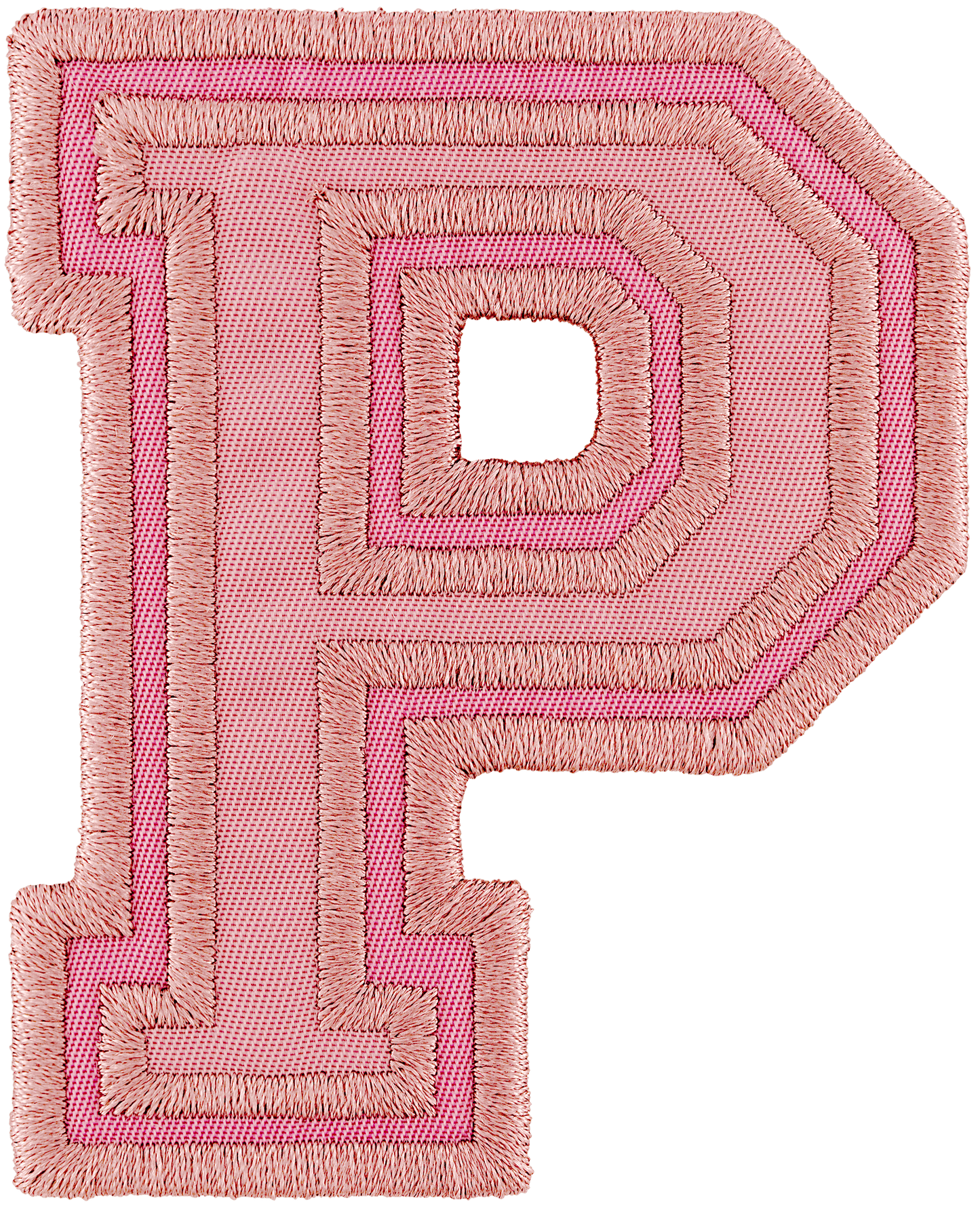 Mauve Varsity Nylon Letter Patch