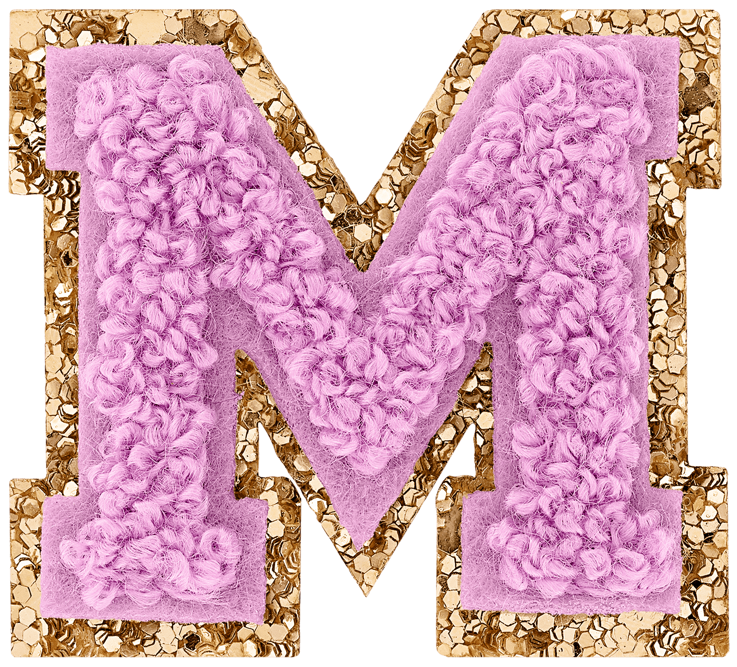 Grape Mini Glitter Varsity Letter Patch