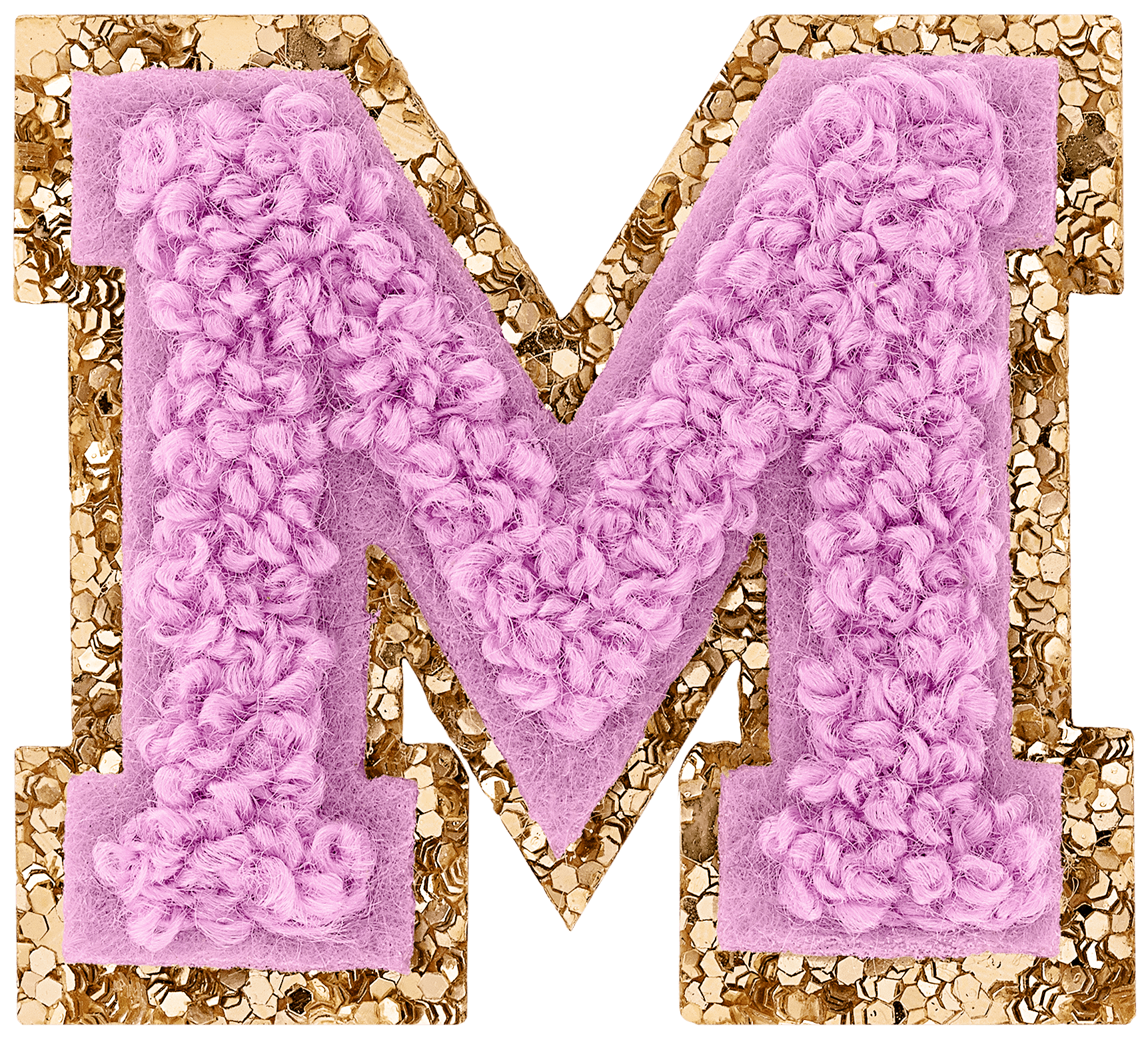 Grape Mini Glitter Varsity Letter Patch