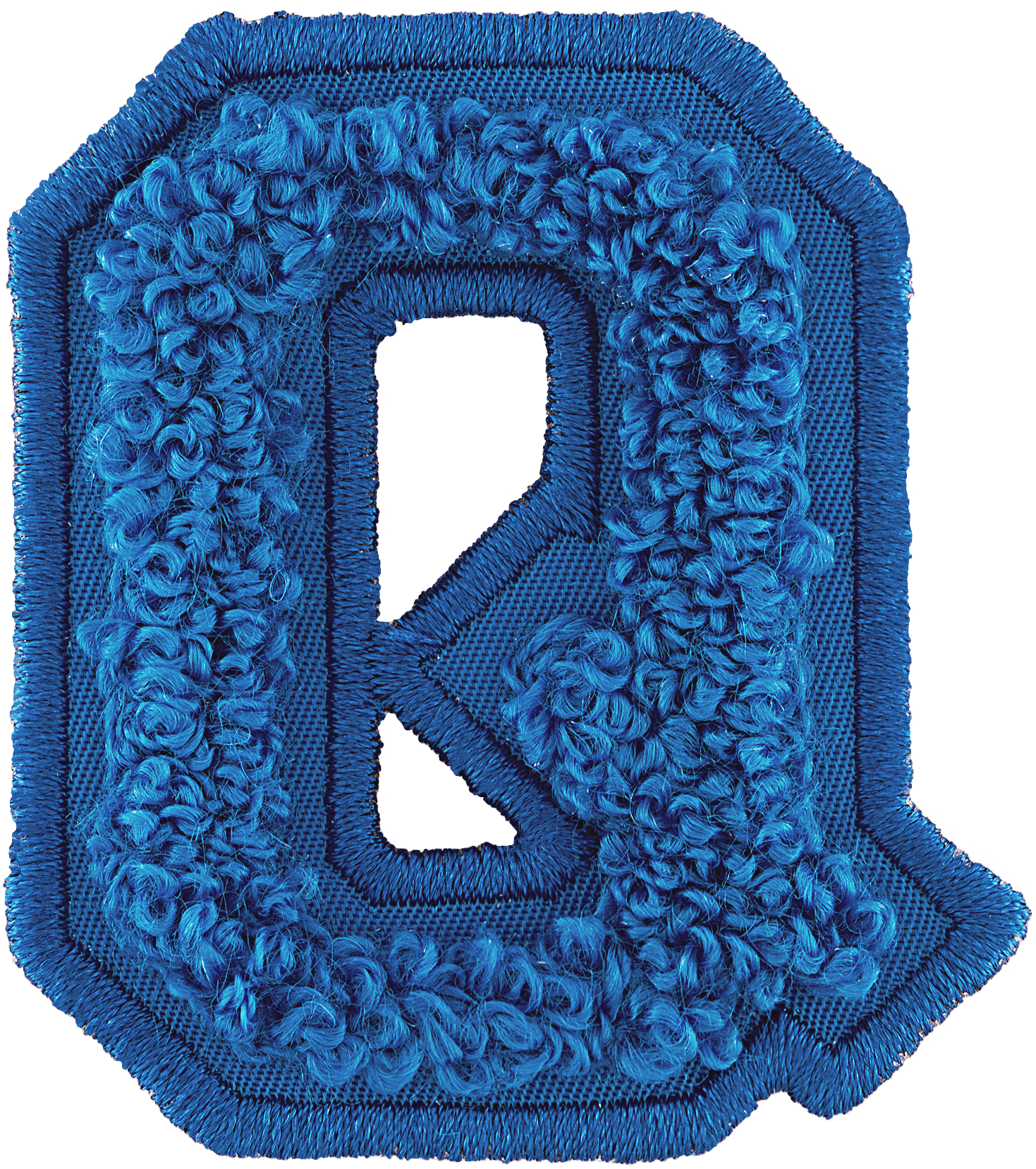 Berry Blue Letter Patch