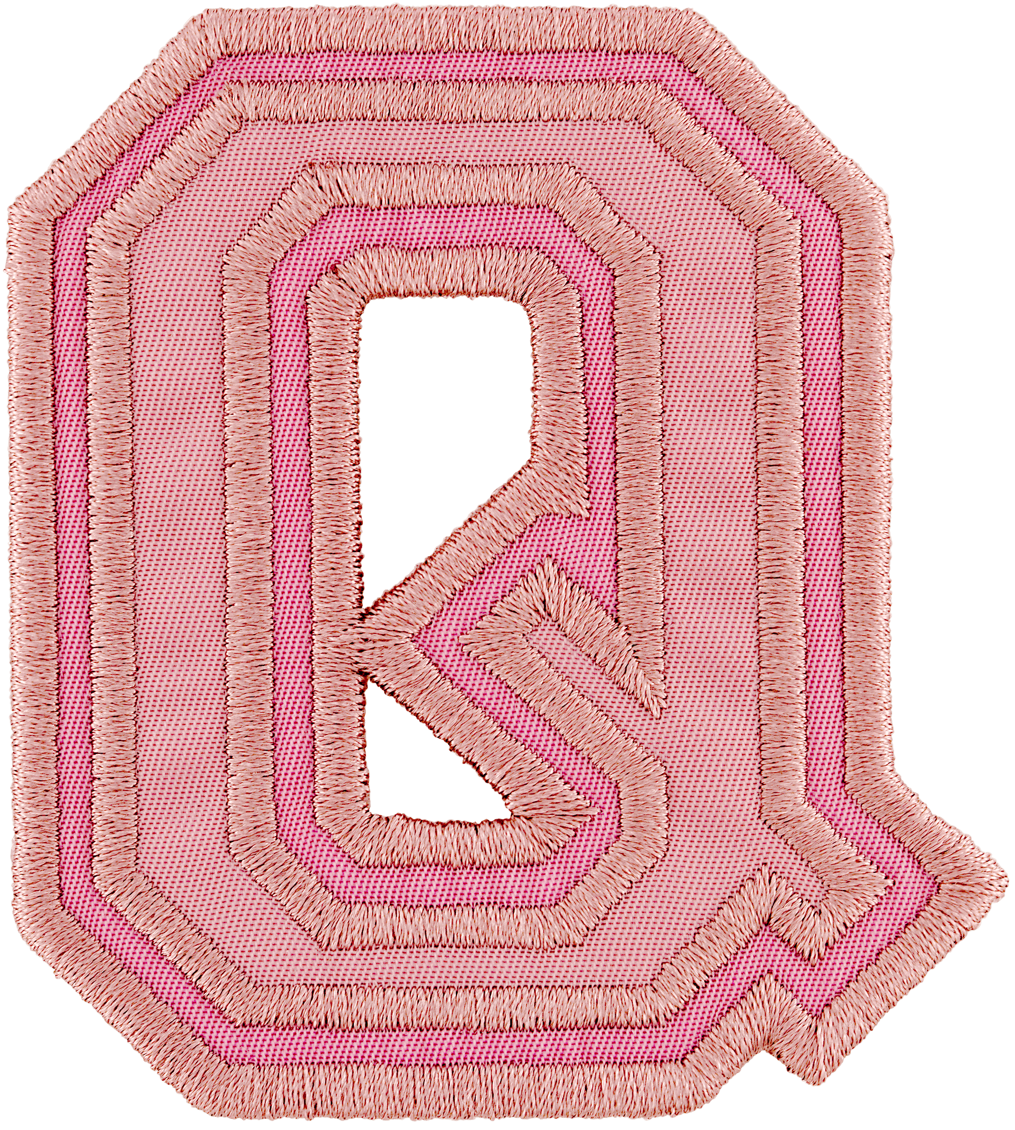 Mauve Varsity Nylon Letter Patch