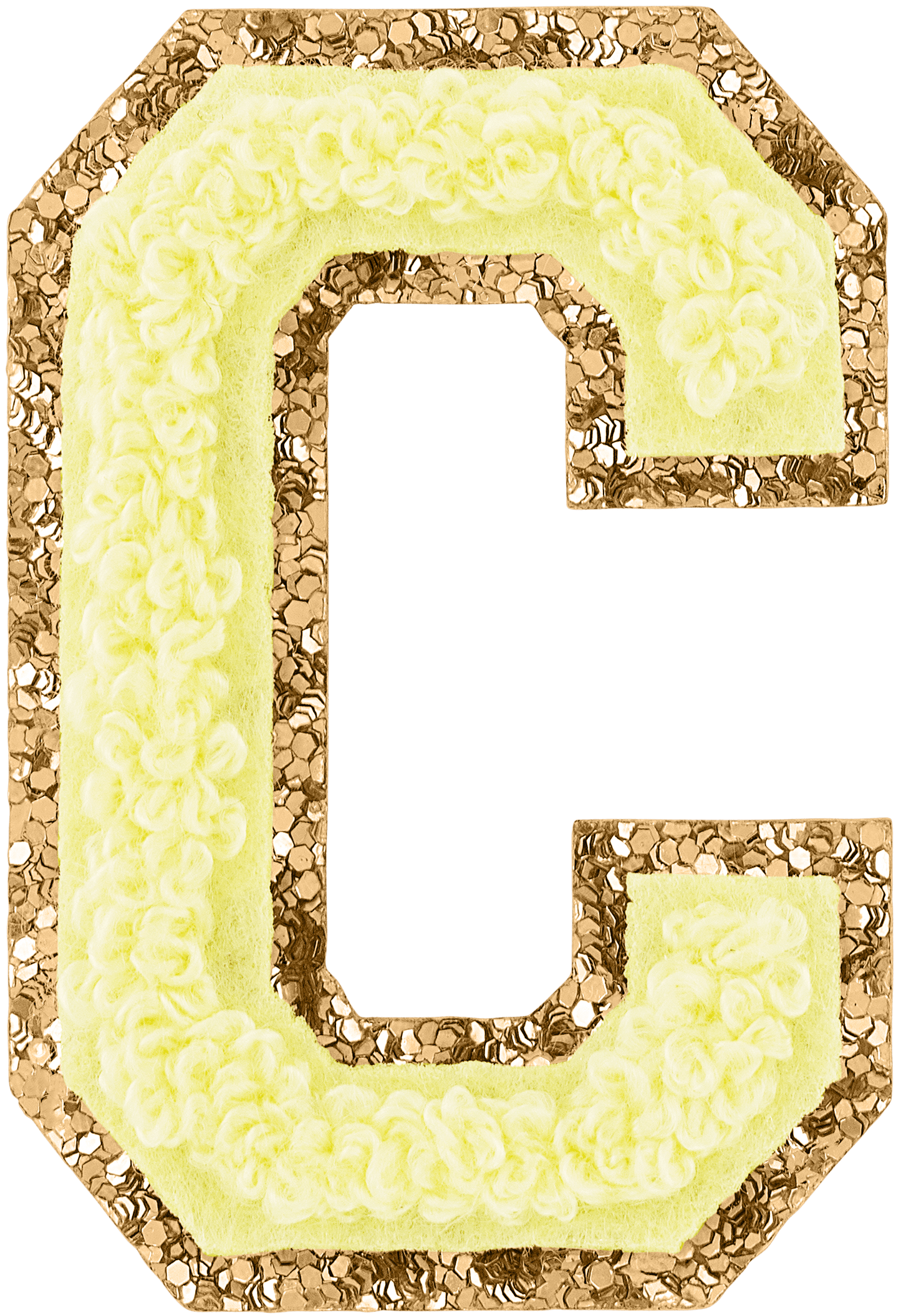Banana Glitter Varsity Letter Patch