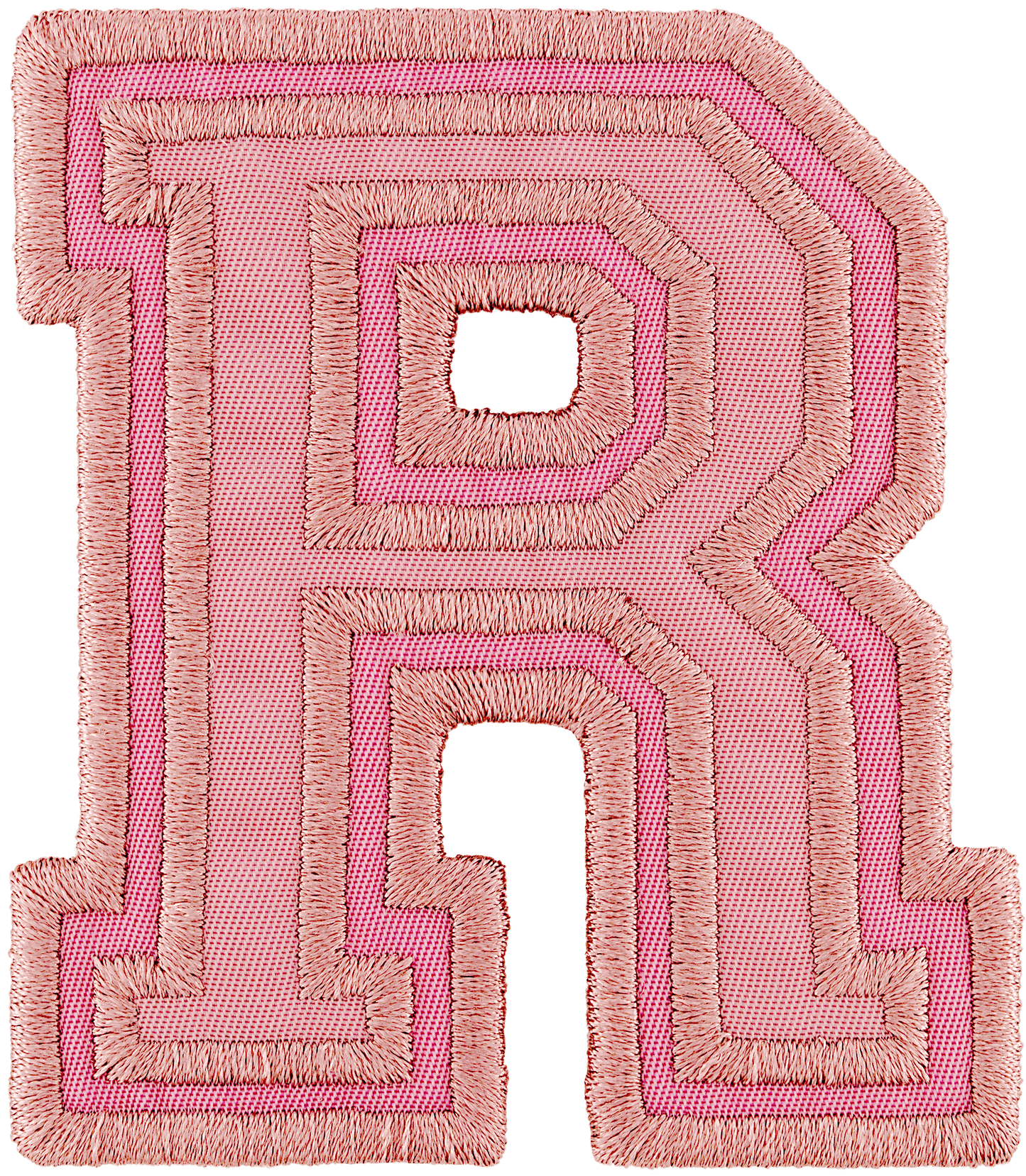 Mauve Varsity Nylon Letter Patch