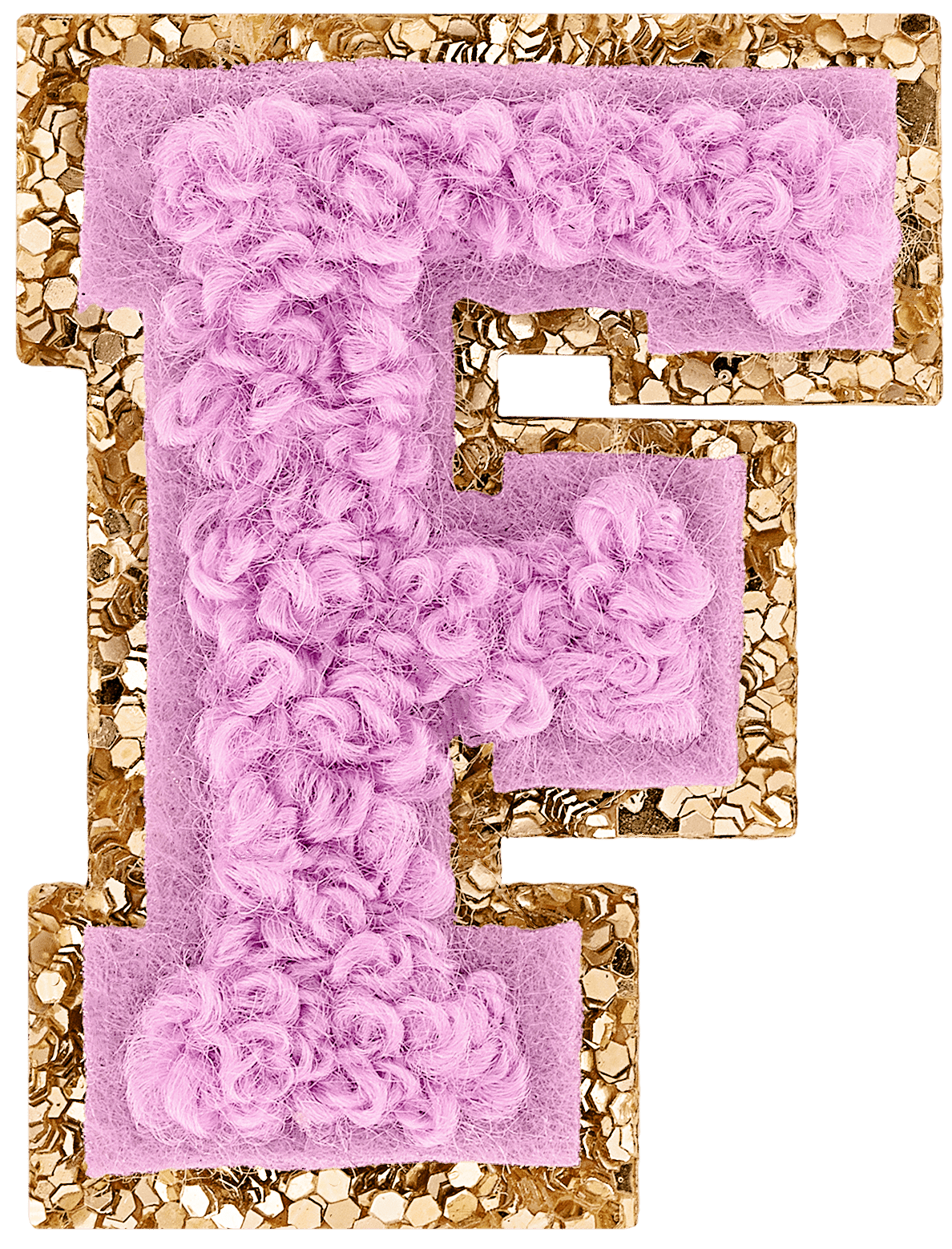 Grape Mini Glitter Varsity Letter Patch