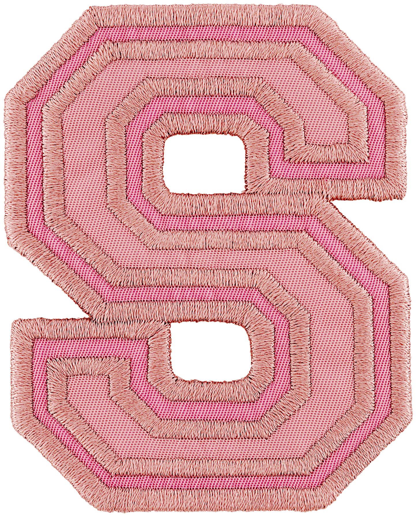 Mauve Varsity Nylon Letter Patch