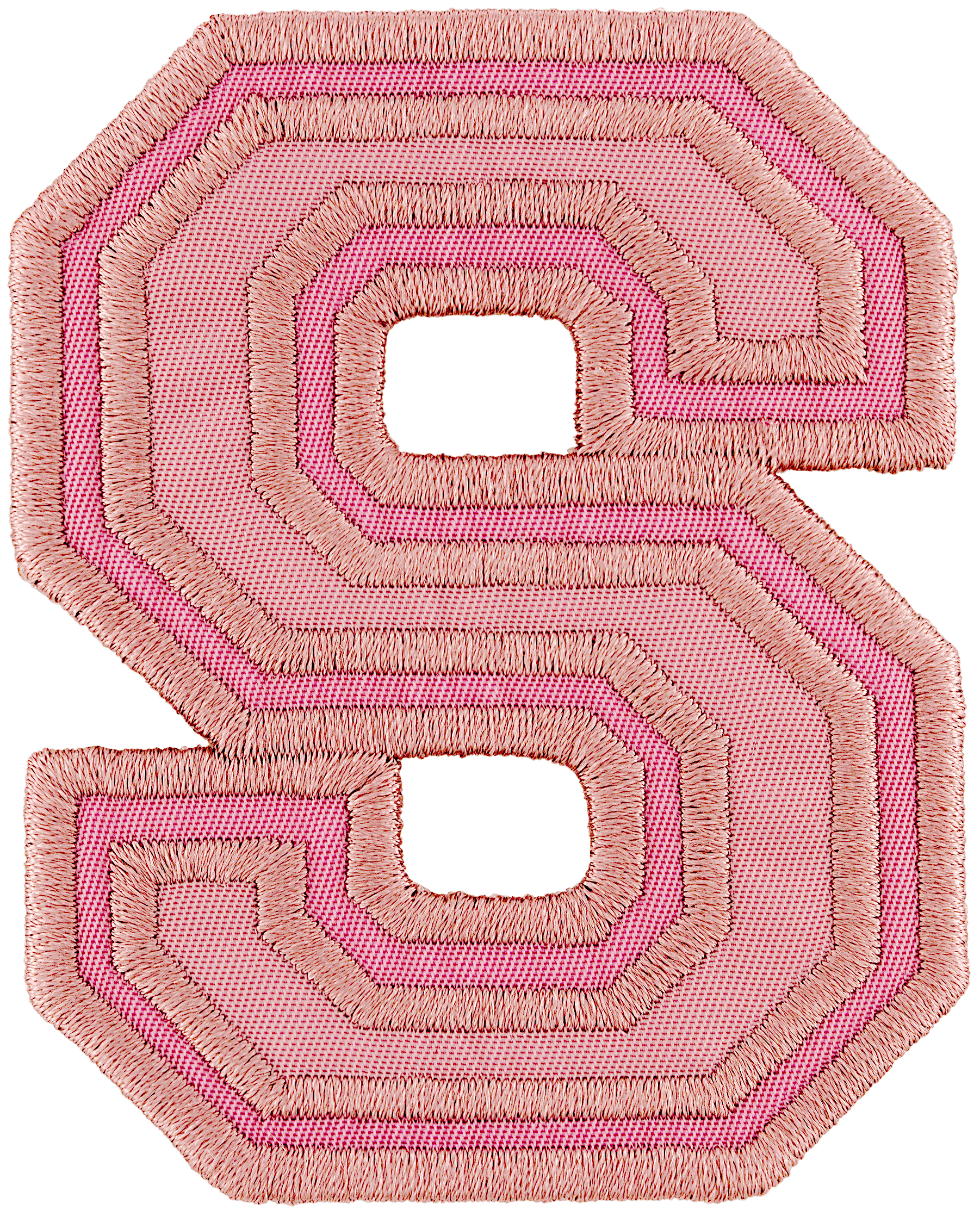 Mauve Varsity Nylon Letter Patch