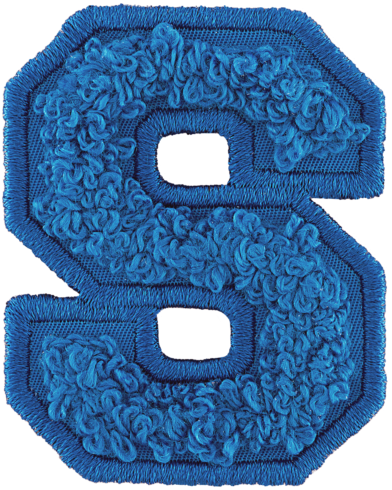 Berry Blue Letter Patch