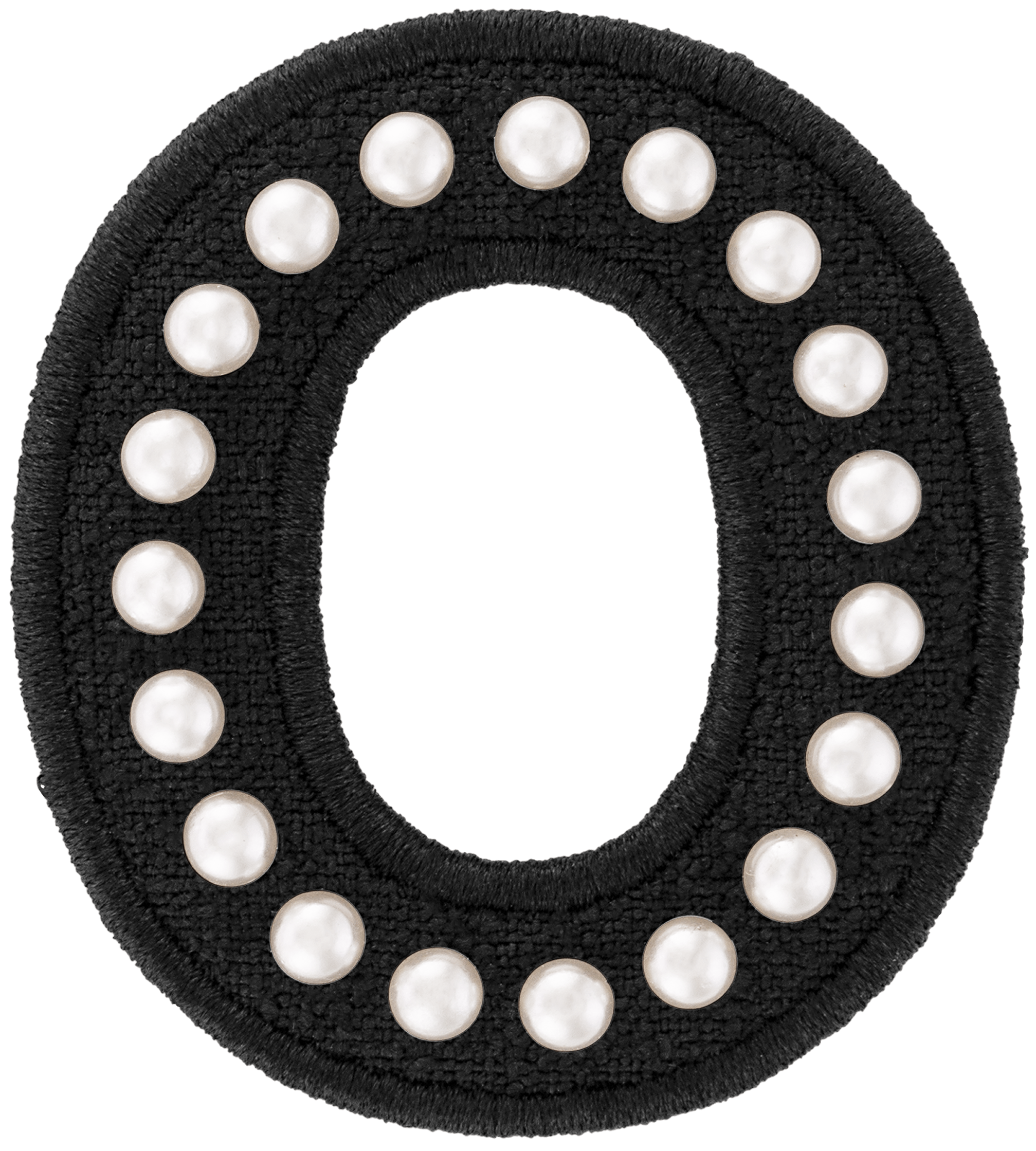 Black Pearl Letter Patch