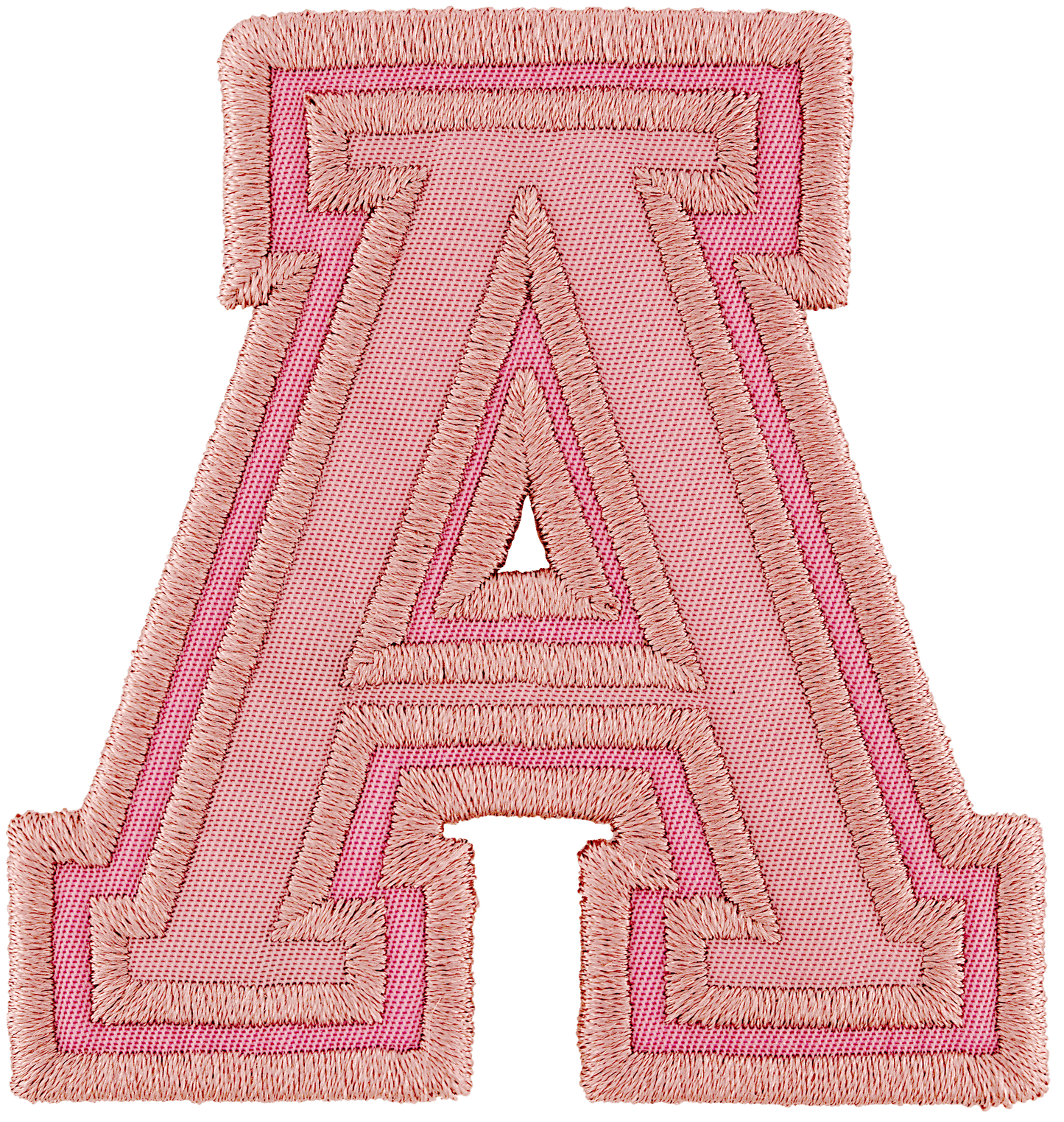 Mauve Varsity Nylon Letter Patch