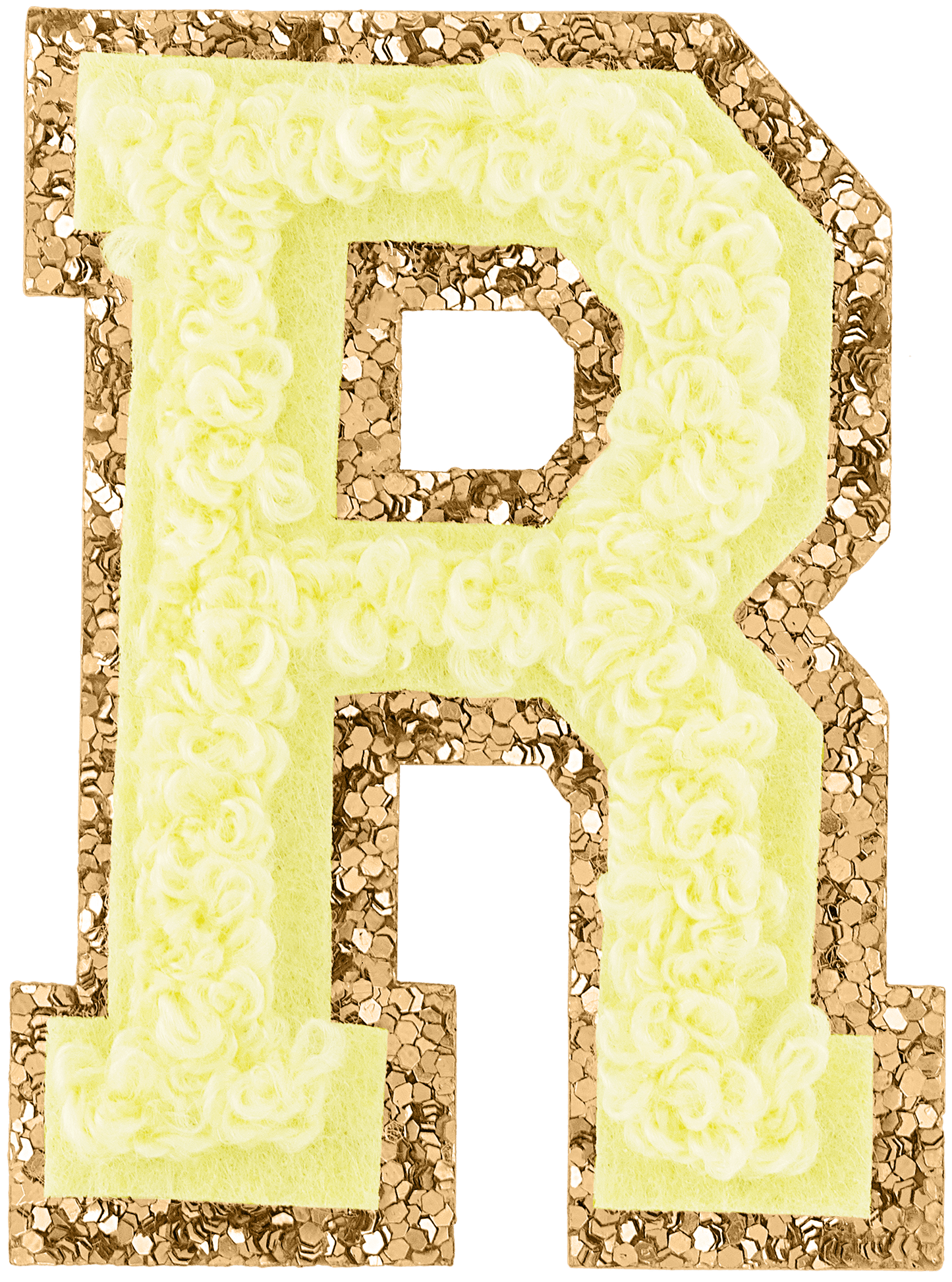 Banana Glitter Varsity Letter Patch