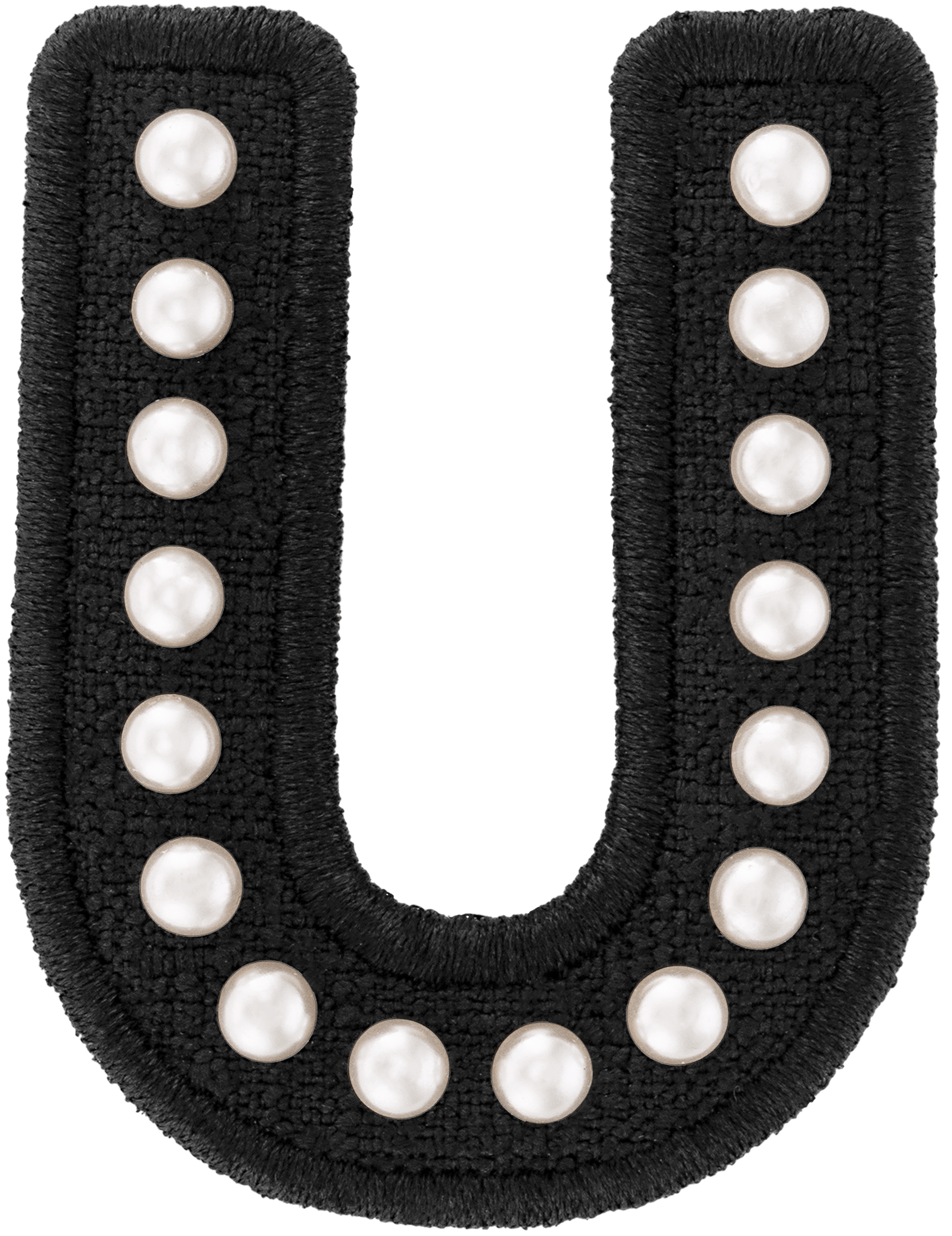 Black Pearl Letter Patch