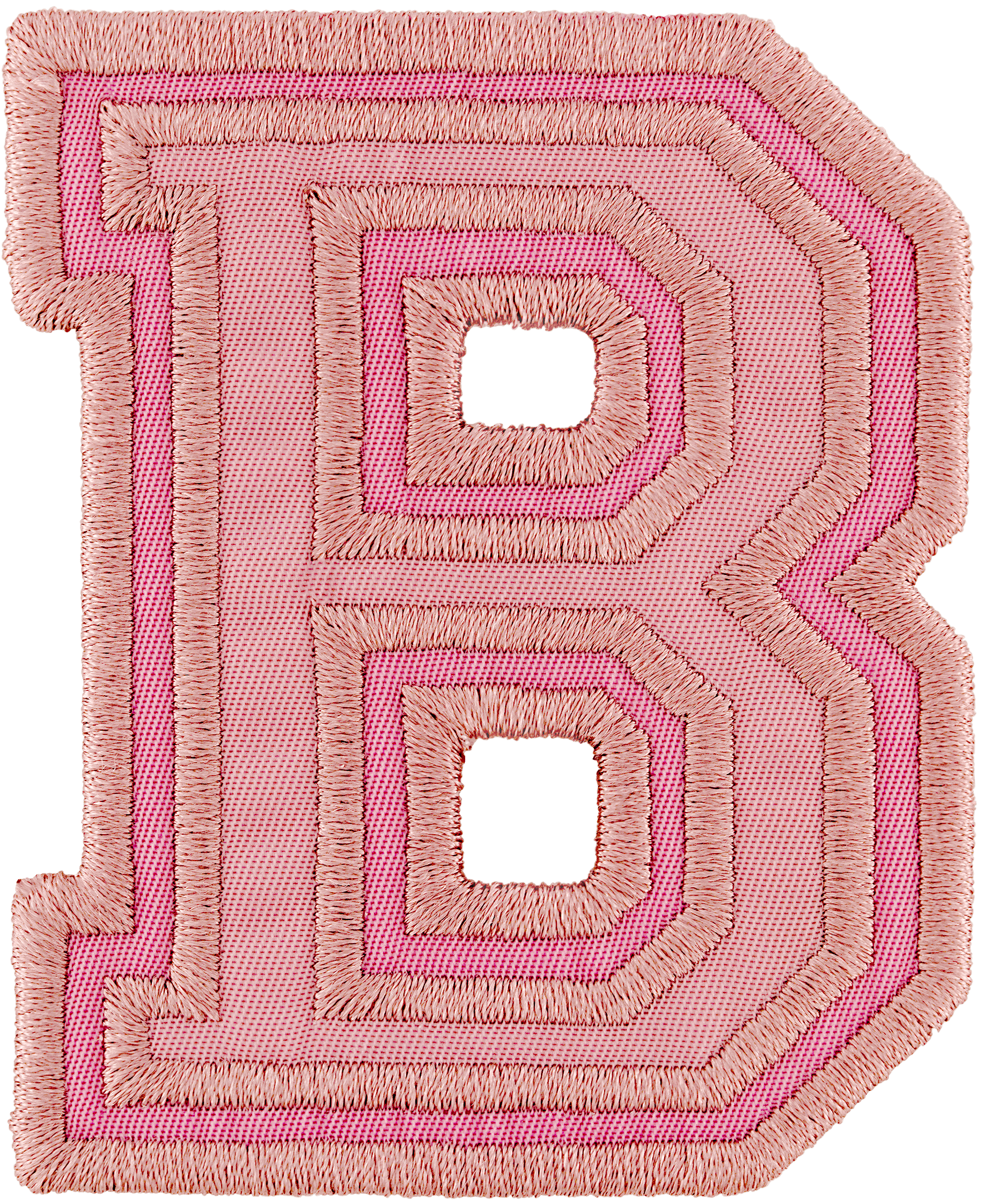 Mauve Varsity Nylon Letter Patch
