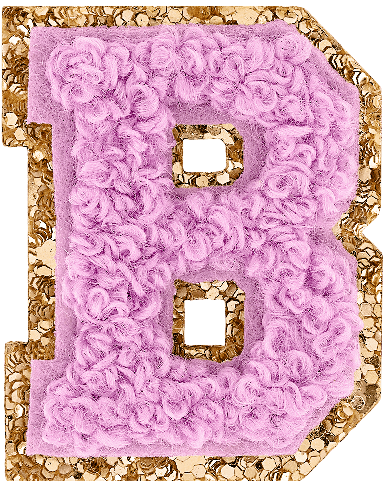 Grape Mini Glitter Varsity Letter Patch