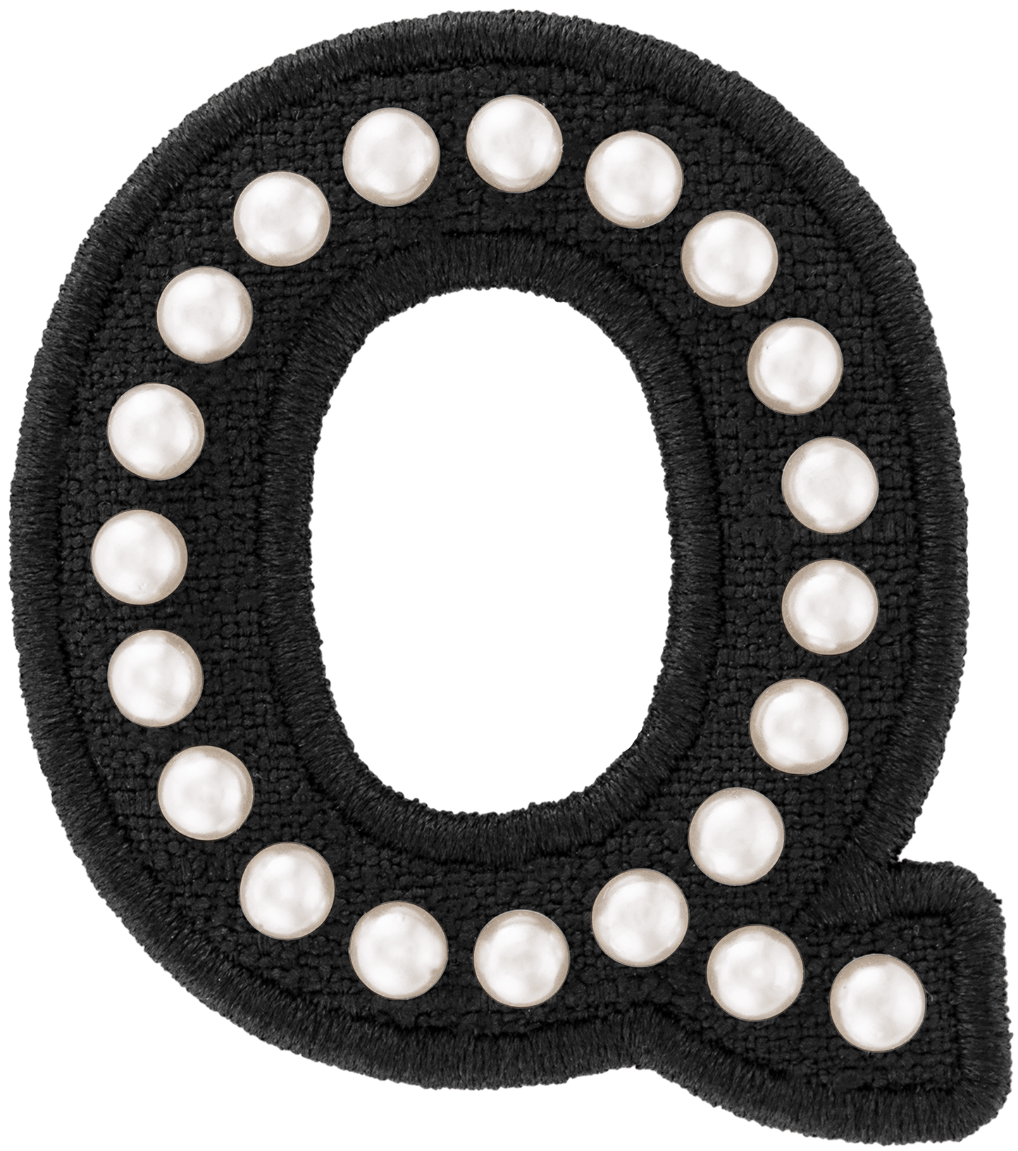 Black Pearl Letter Patch