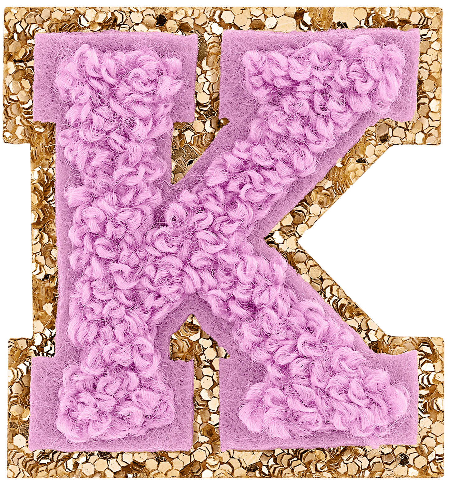 Grape Mini Glitter Varsity Letter Patch