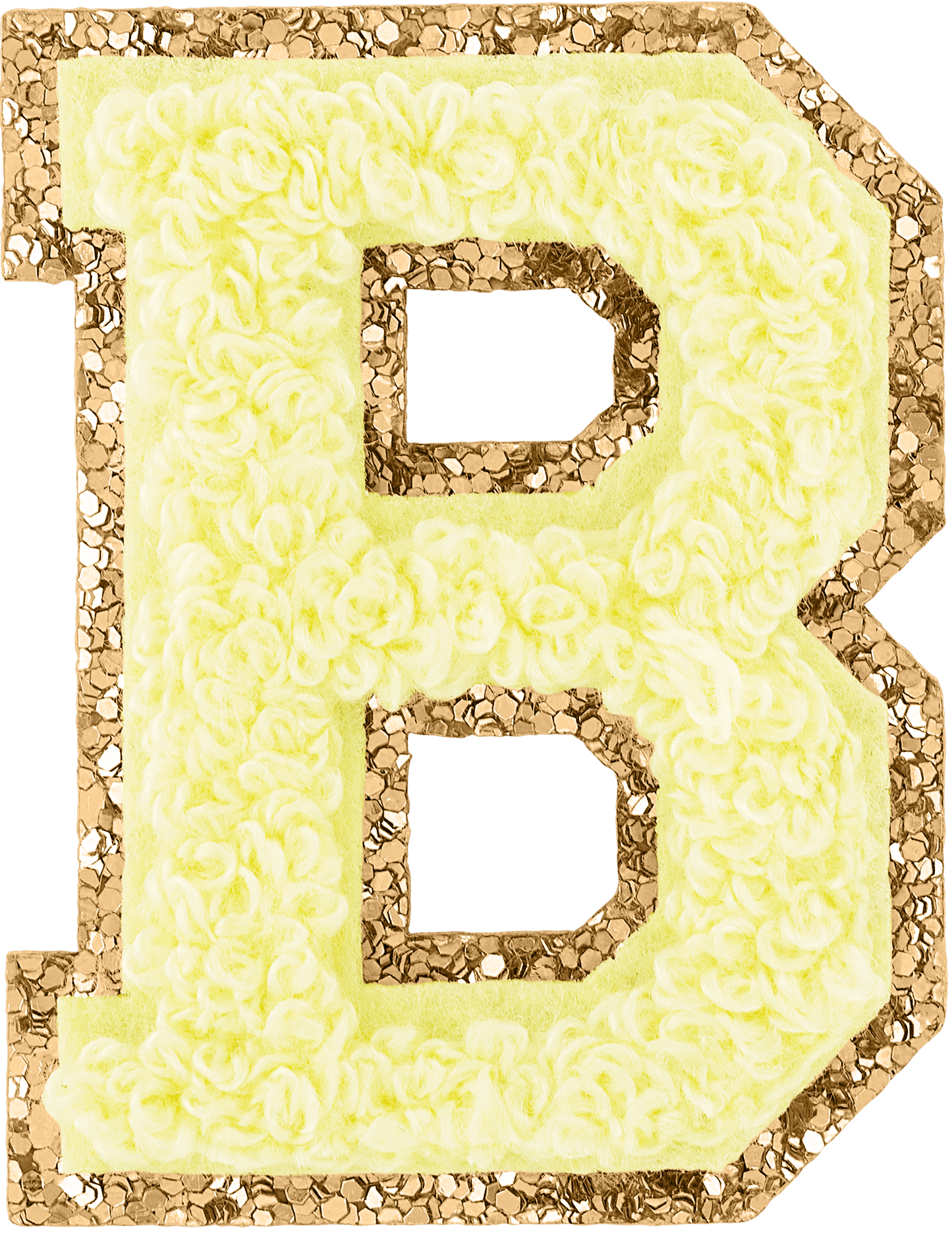 Banana Glitter Varsity Letter Patch