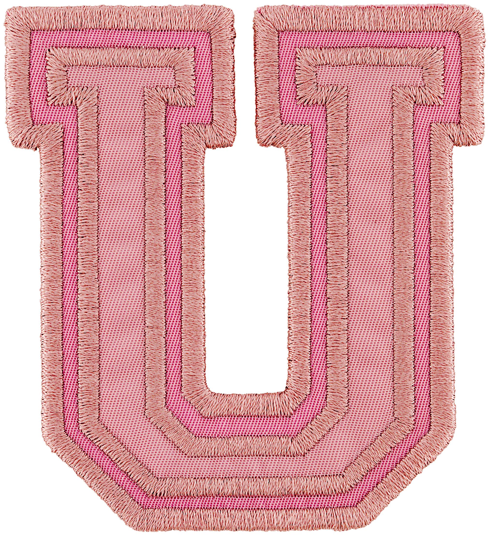 Mauve Varsity Nylon Letter Patch