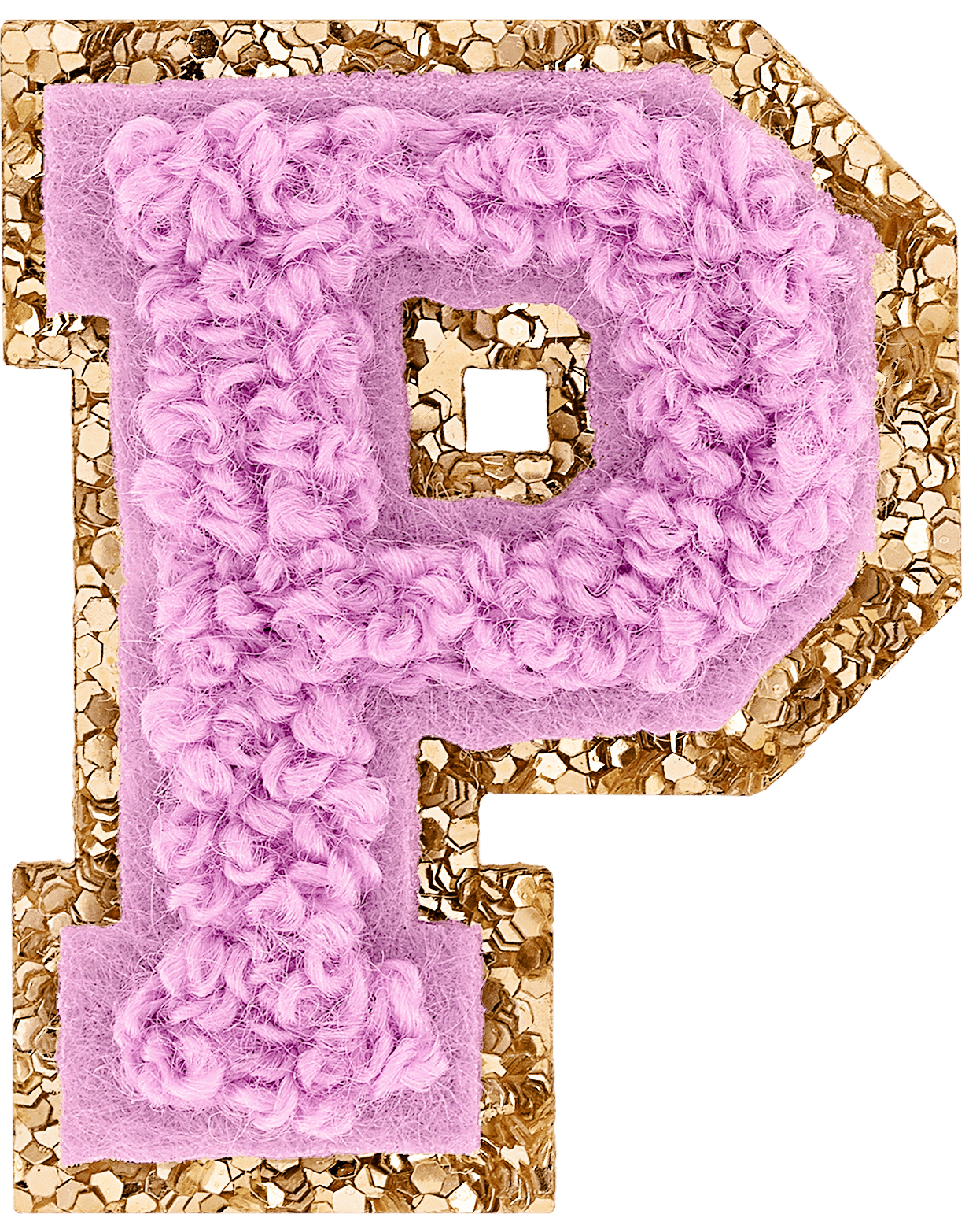 Grape Mini Glitter Varsity Letter Patch