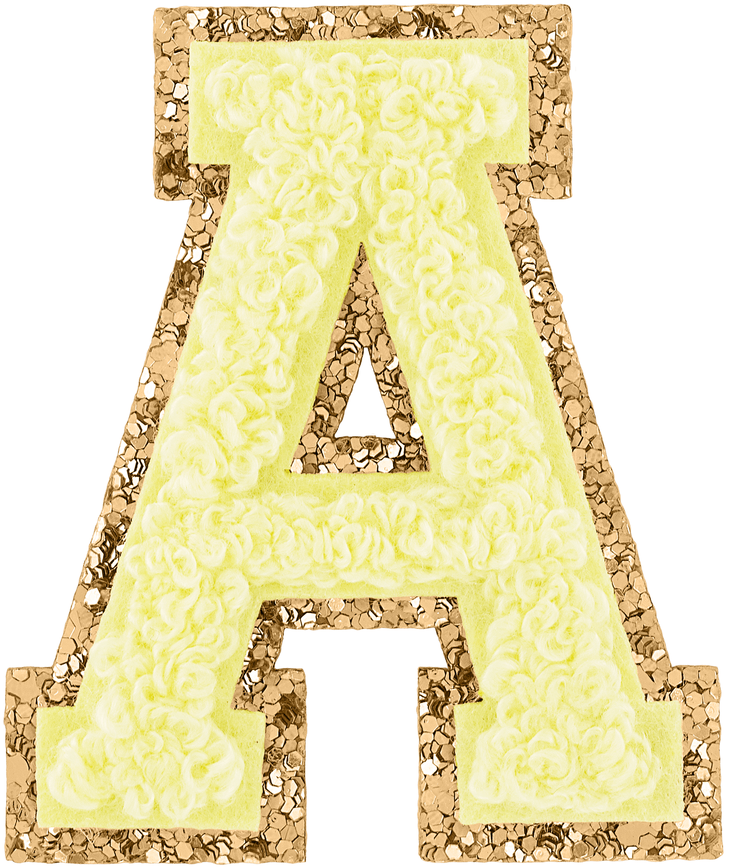 Banana Glitter Varsity Letter Patch
