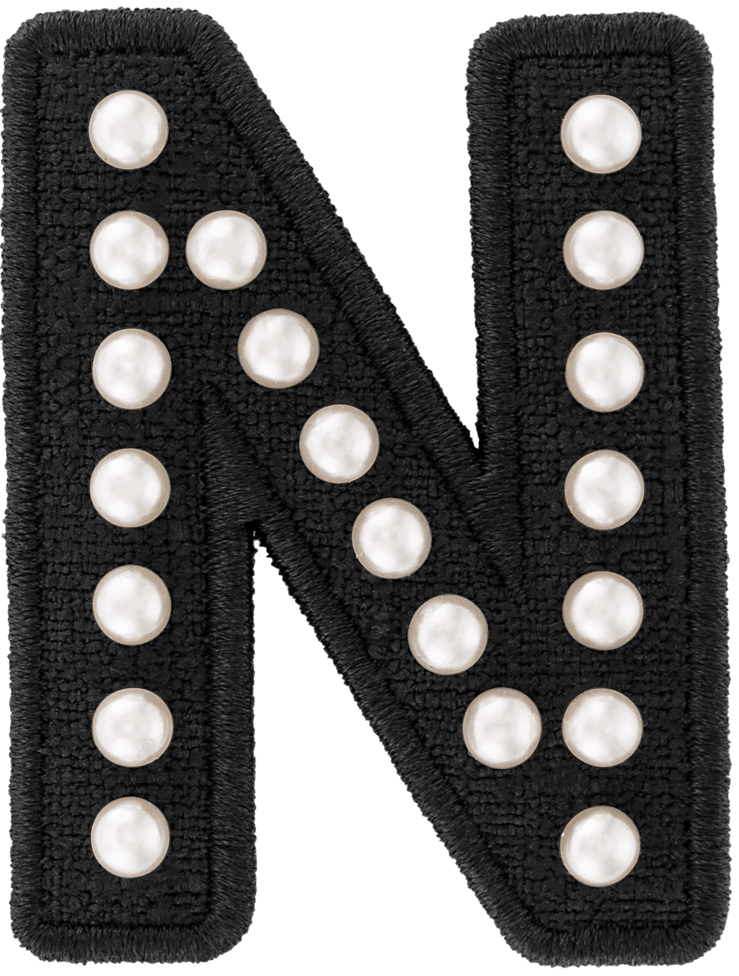 Black Pearl Letter Patch