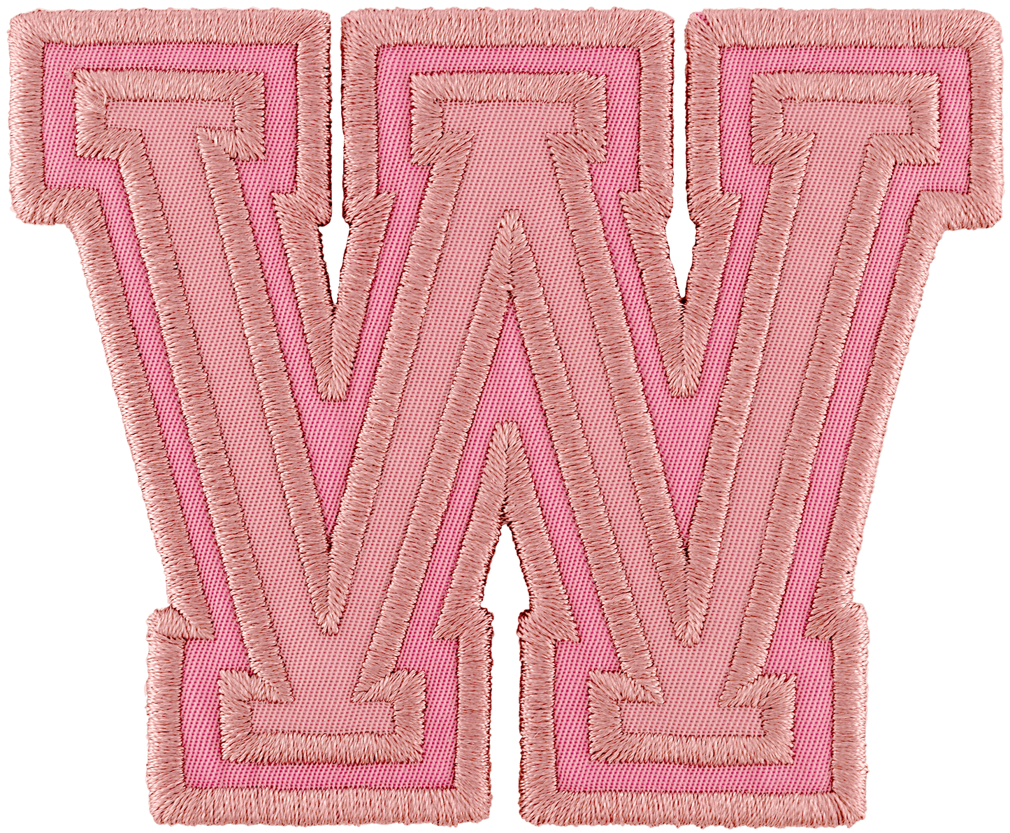 Mauve Varsity Nylon Letter Patch