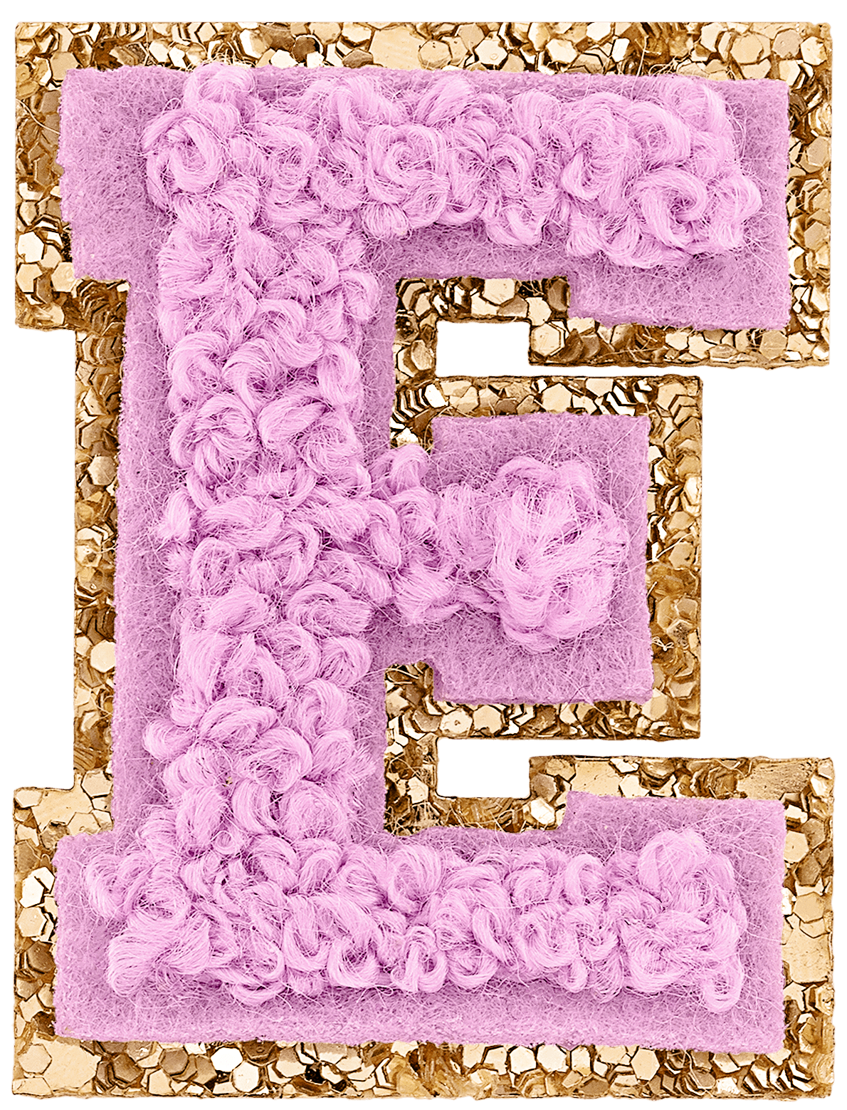 Grape Mini Glitter Varsity Letter Patch