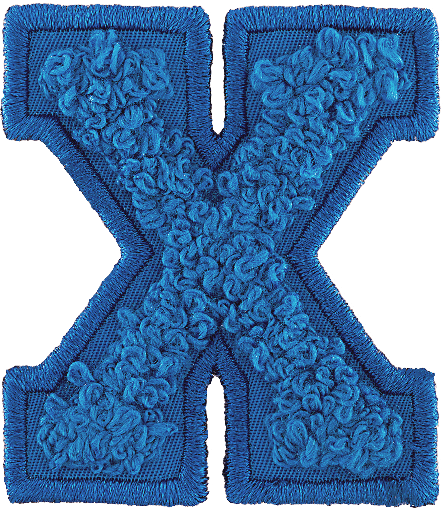 Berry Blue Letter Patch