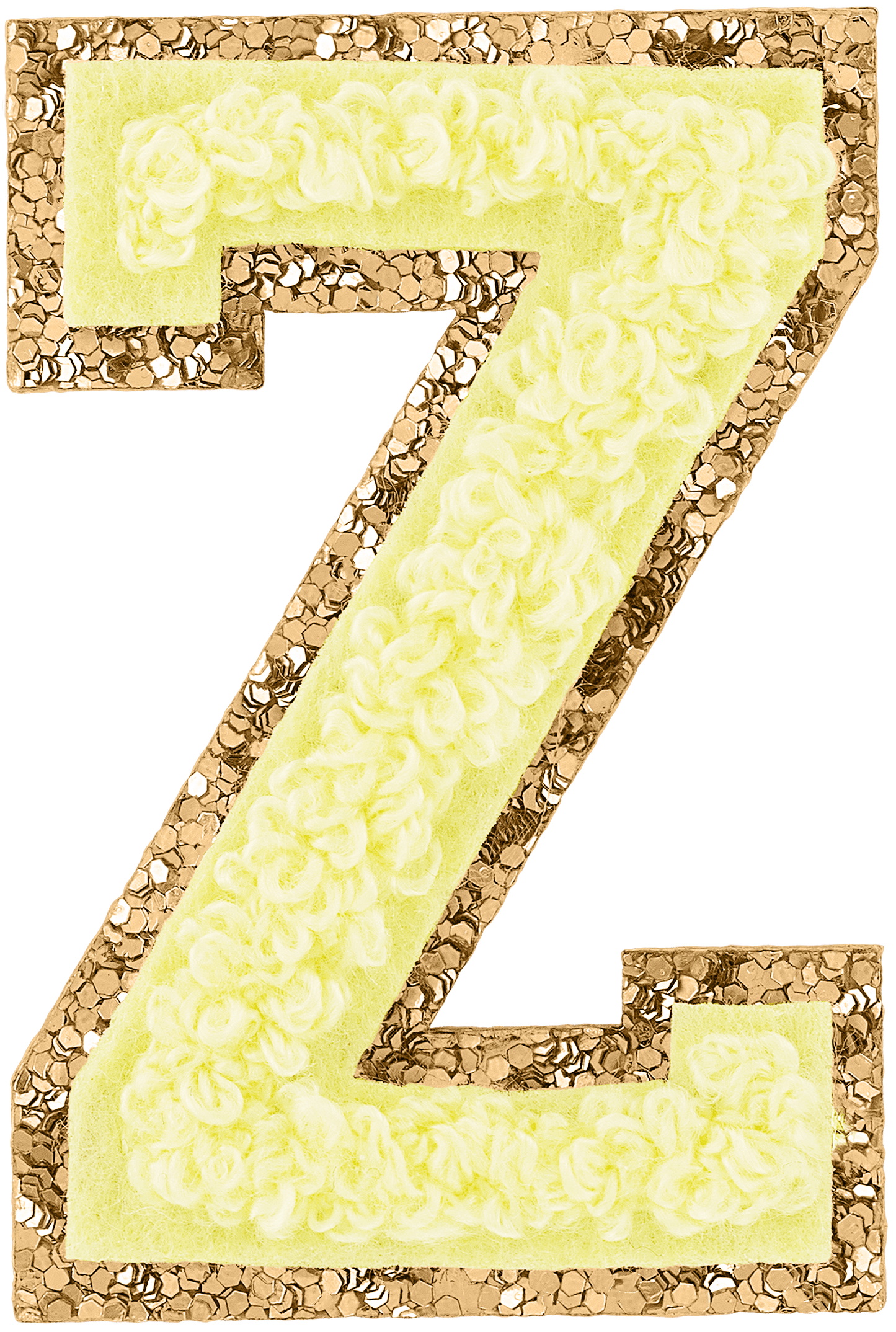 Banana Glitter Varsity Letter Patch