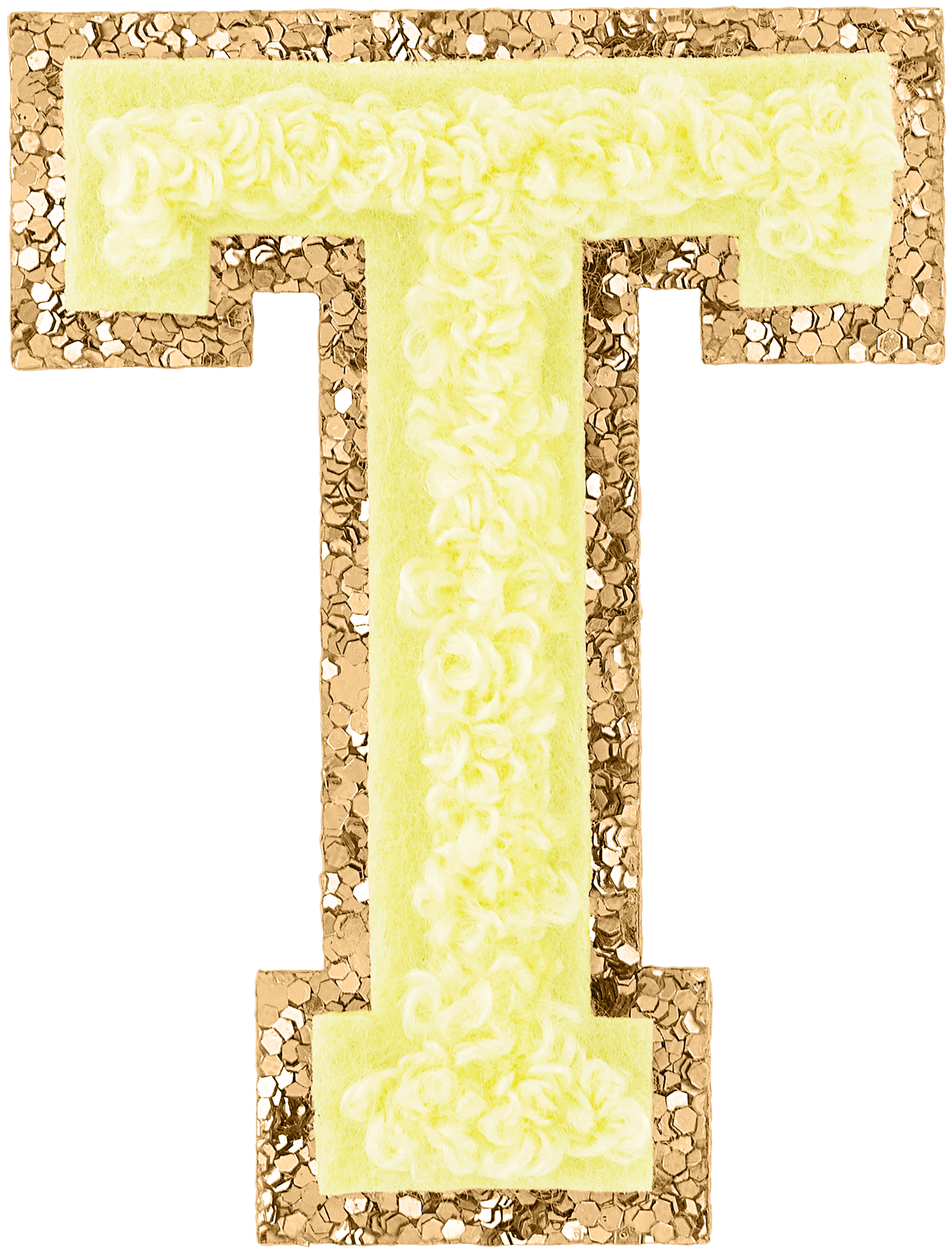 Banana Glitter Varsity Letter Patch