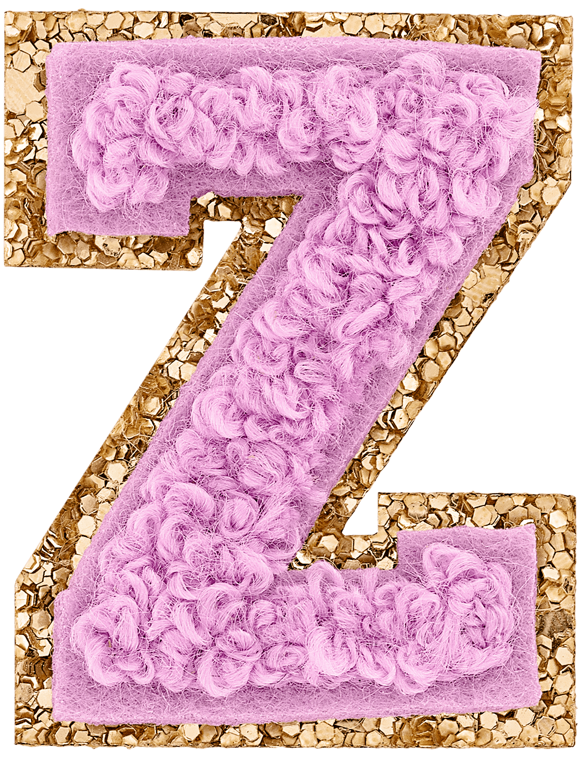 Grape Mini Glitter Varsity Letter Patch