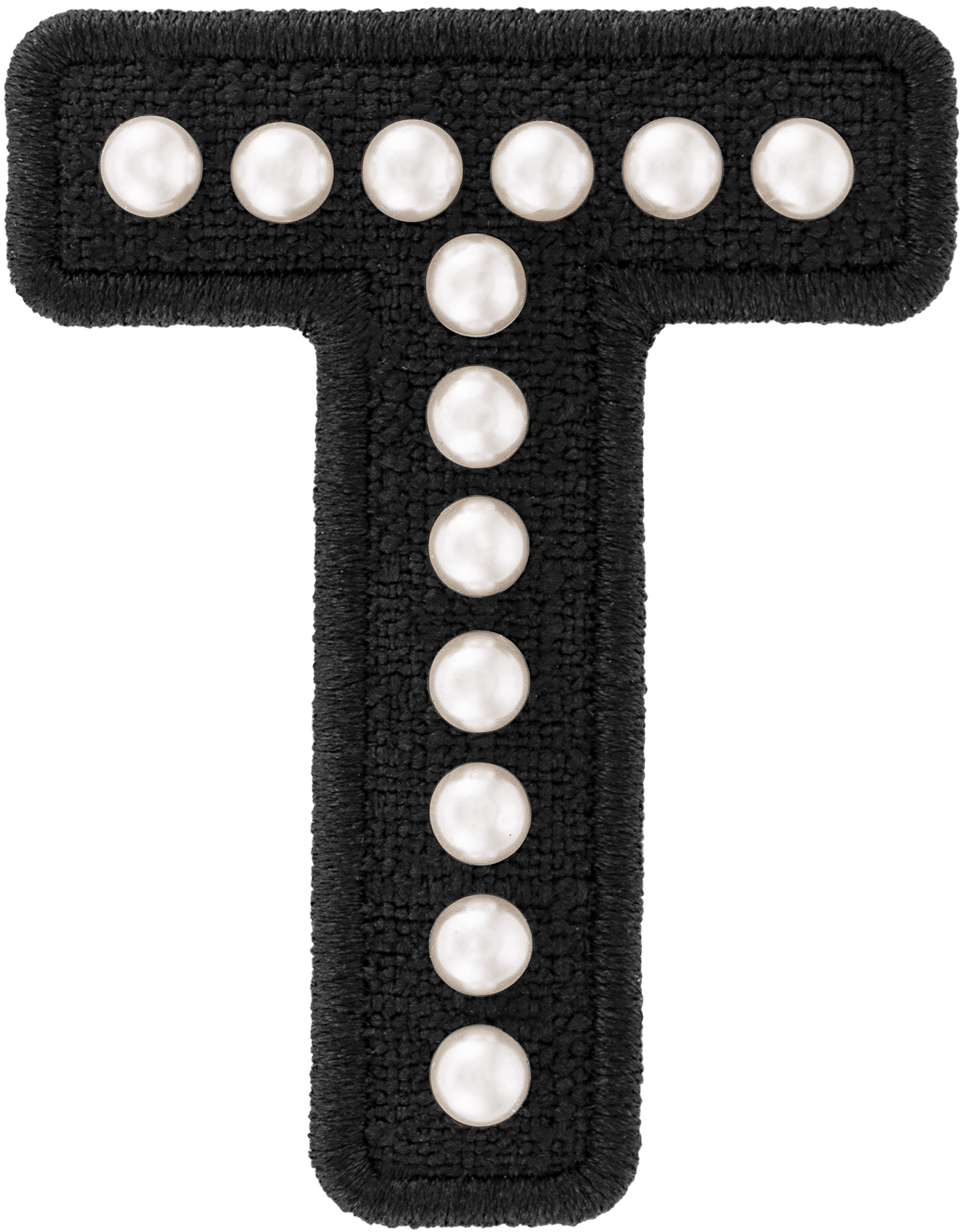 Black Pearl Letter Patch