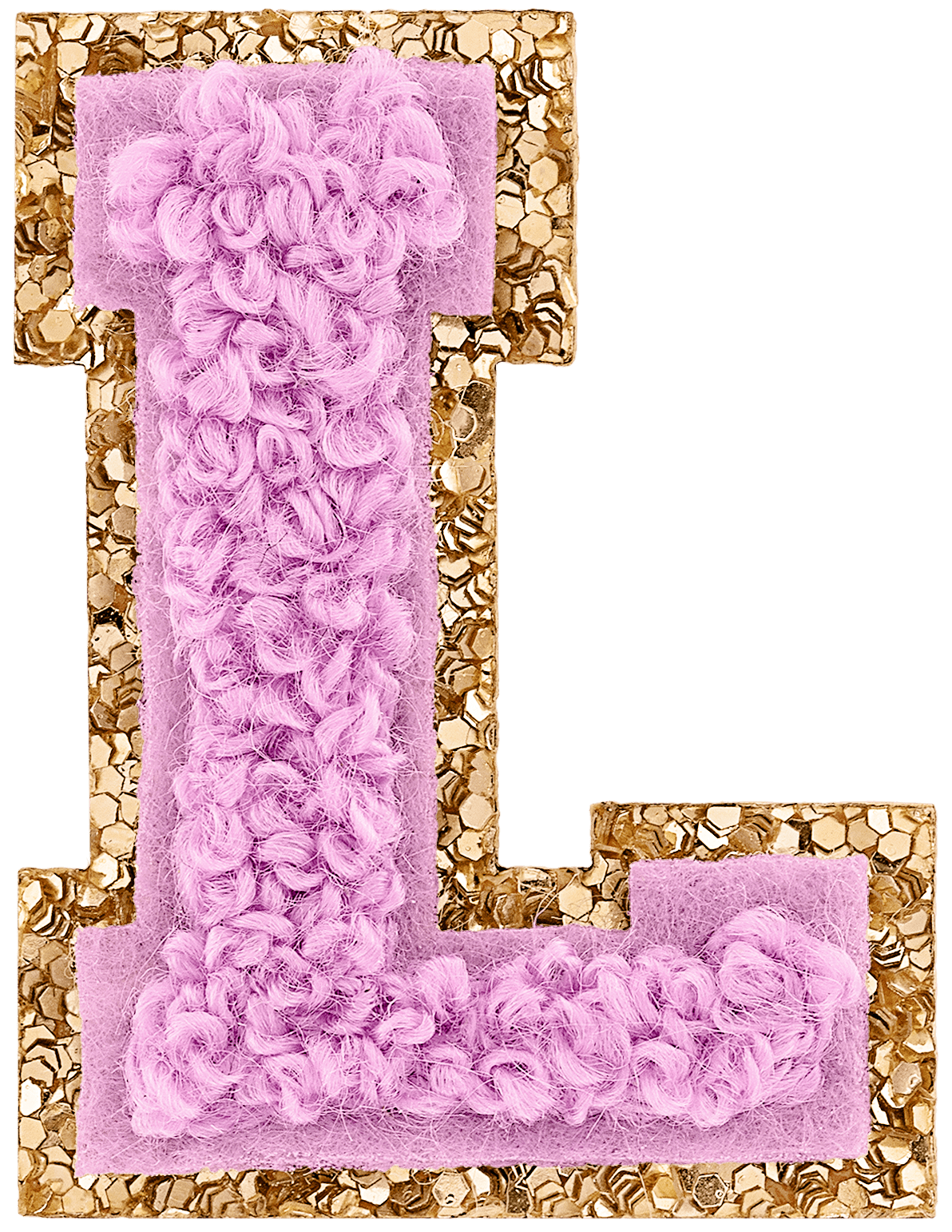 Grape Mini Glitter Varsity Letter Patch