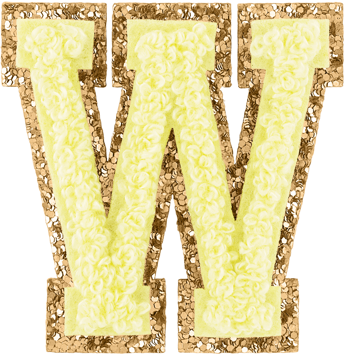 Banana Glitter Varsity Letter Patch