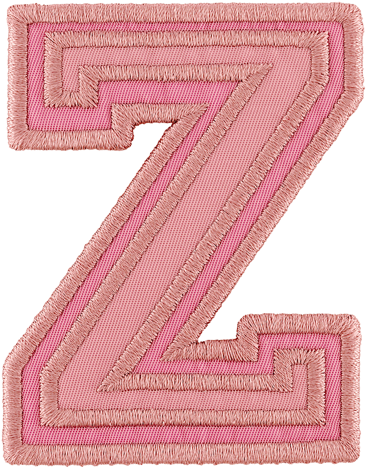 Mauve Varsity Nylon Letter Patch