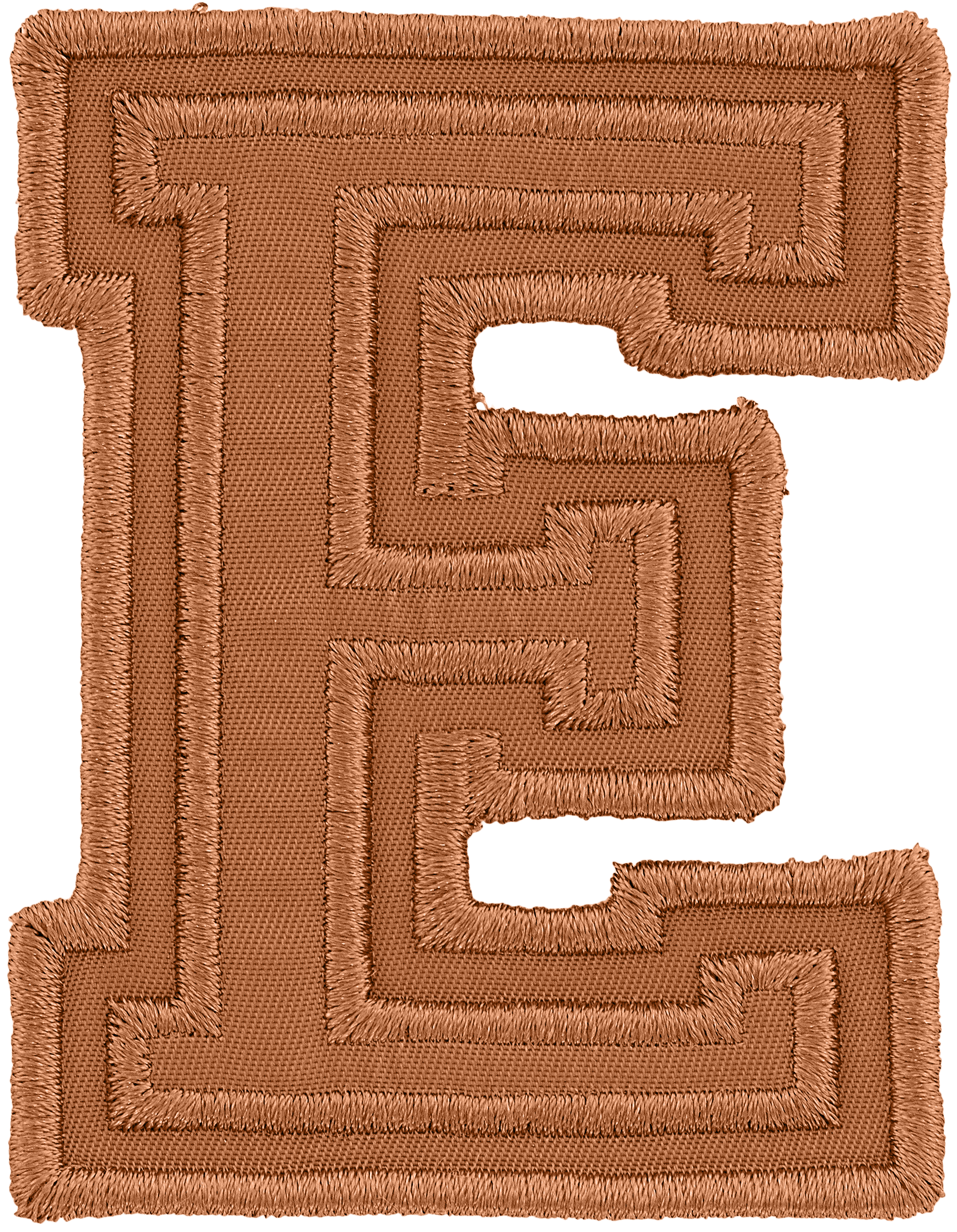 Camel Varsity Nylon Letter Patch