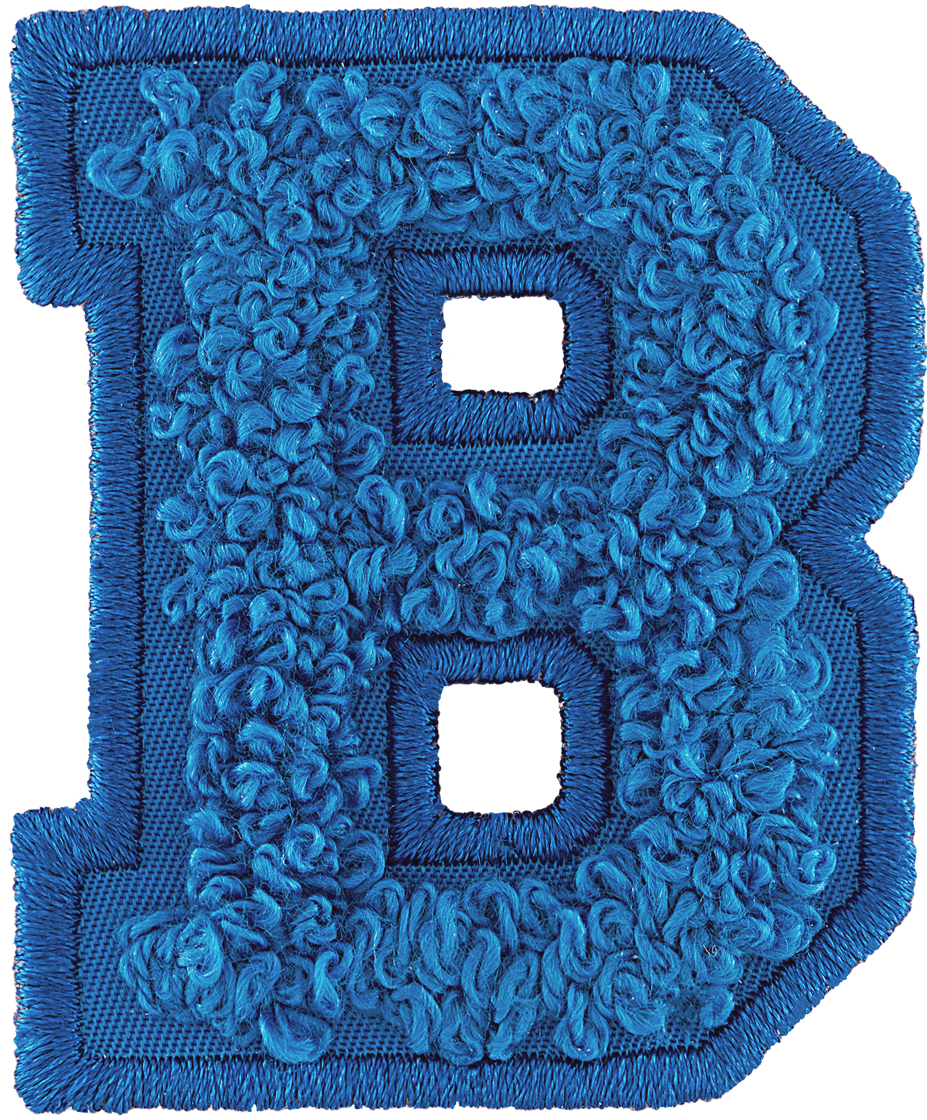 Berry Blue Letter Patch