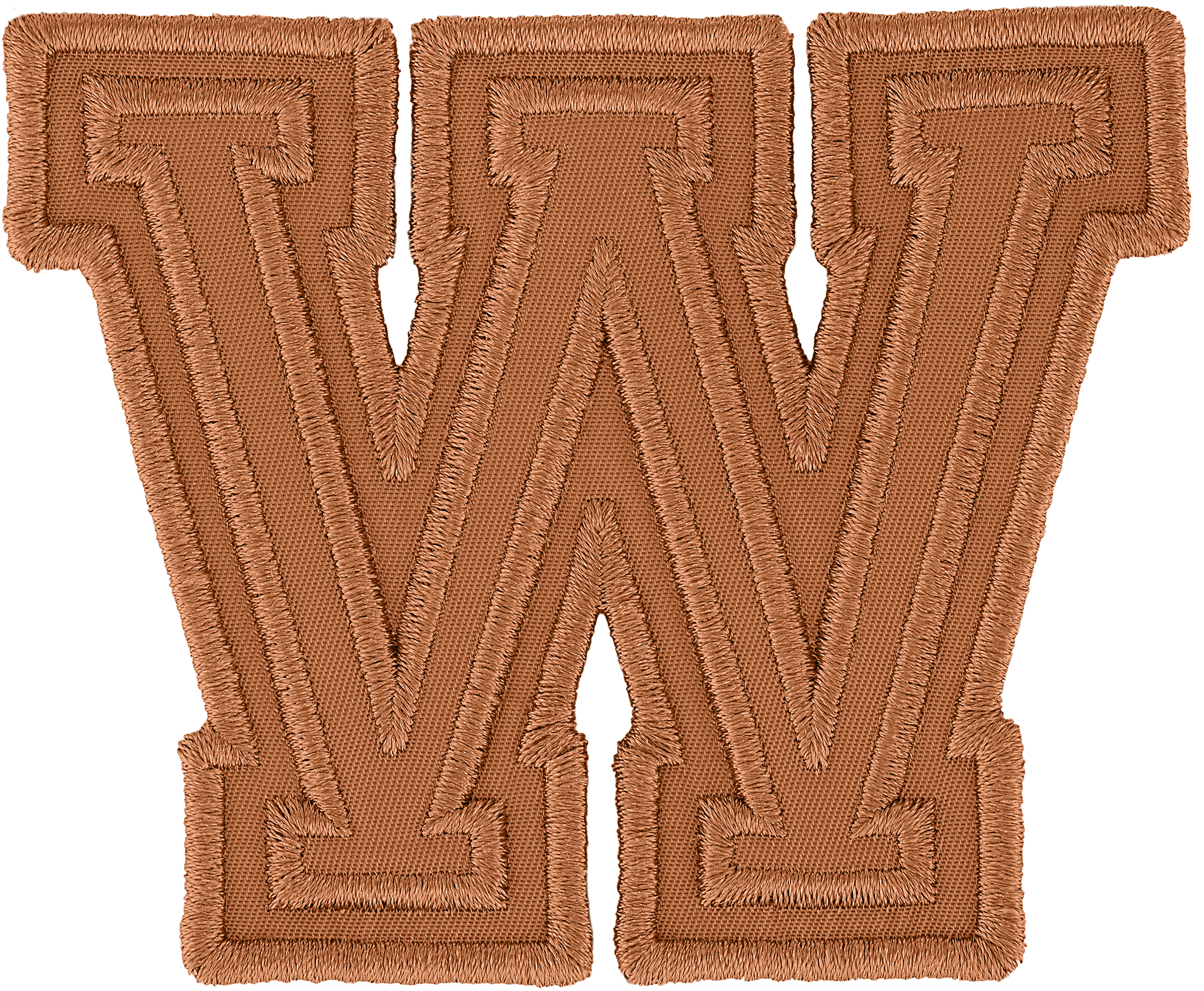 Camel Varsity Nylon Letter Patch